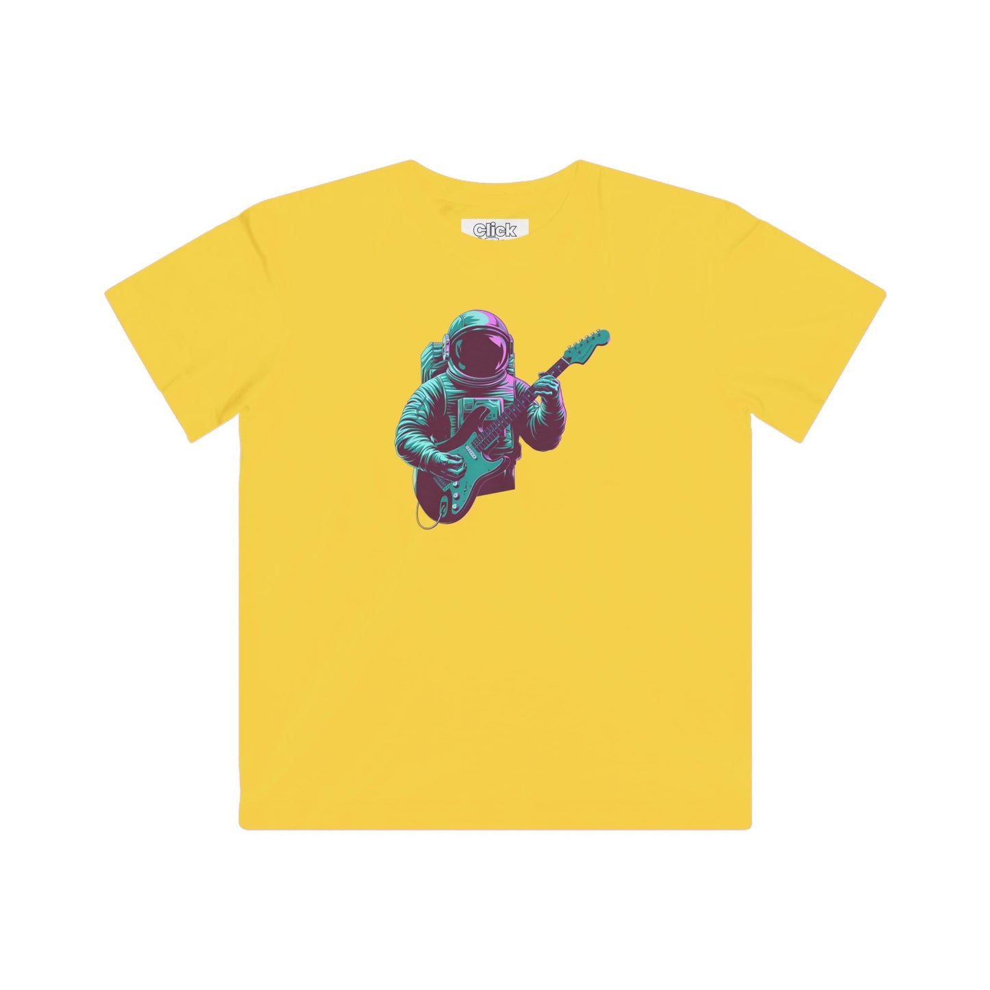 Kids Synthwave T-Shirt - Post-Apocalyptic Retro-Futuristic Astronaut Intensely Playing Electric Guitar - Synthwave Style T-Shirt
