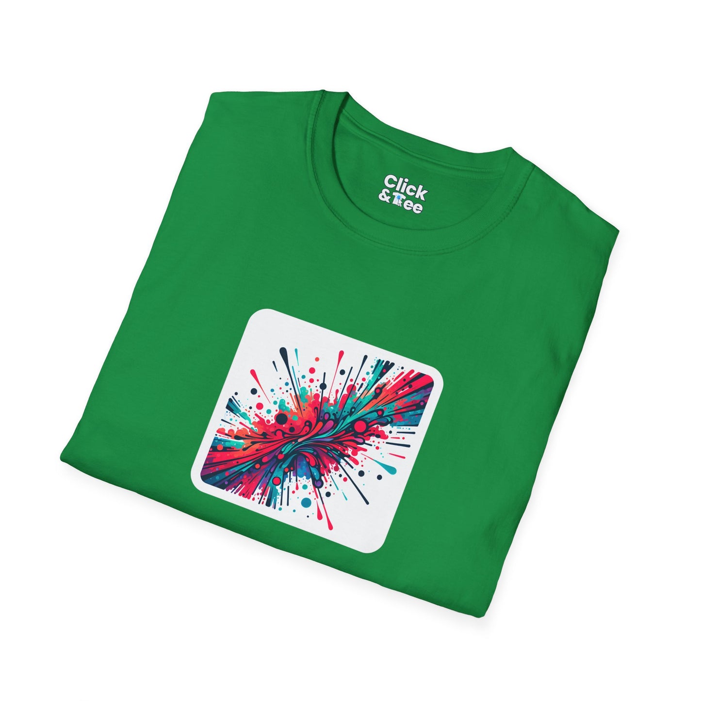 Color Splatter T-Shirt - Vibrant Abstract design Splattered - Color Splatter Style T-Shirt