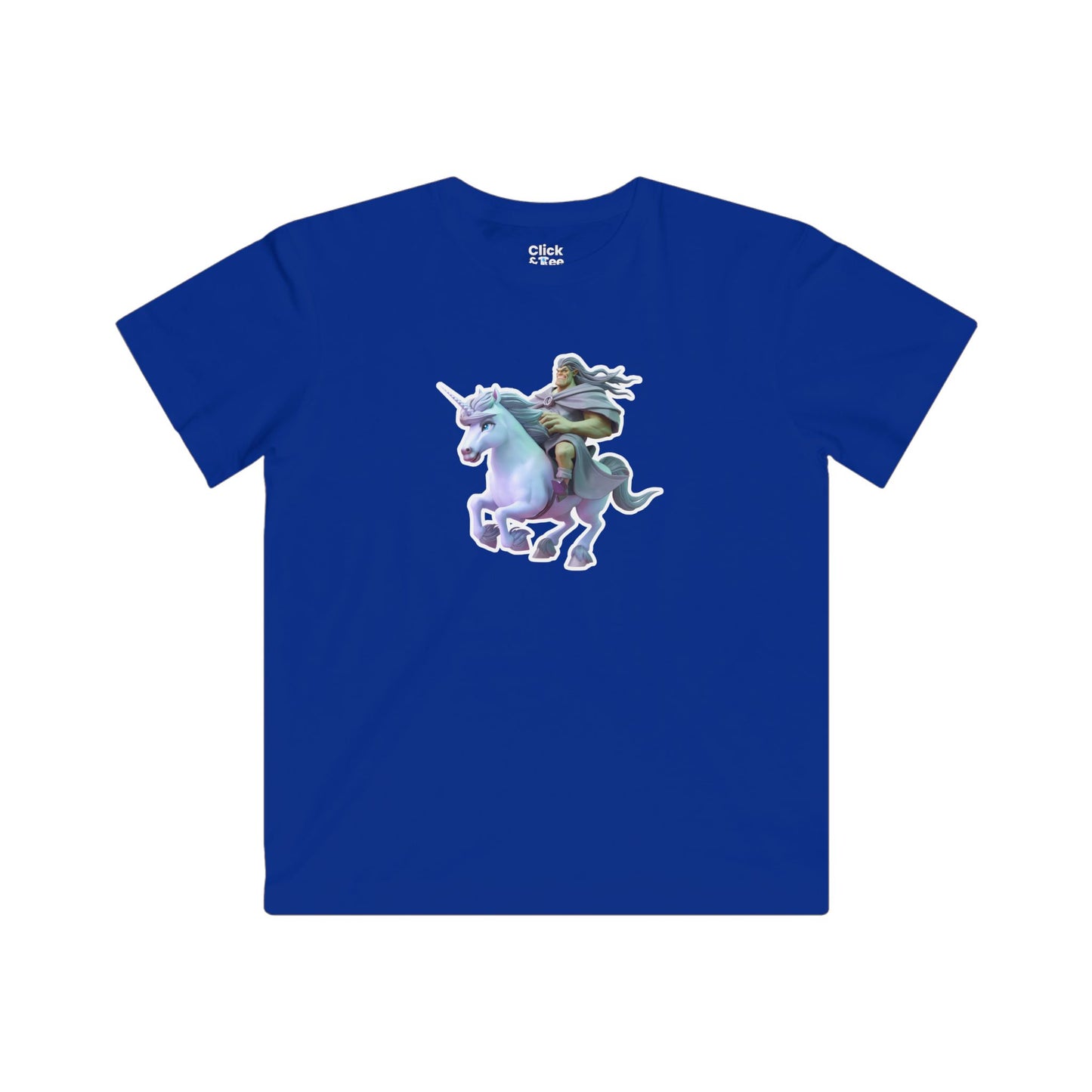 Kids 3D T-Shirt - Hulking Warlock Riding a Magical Unicorn - 3D Style T-Shirt