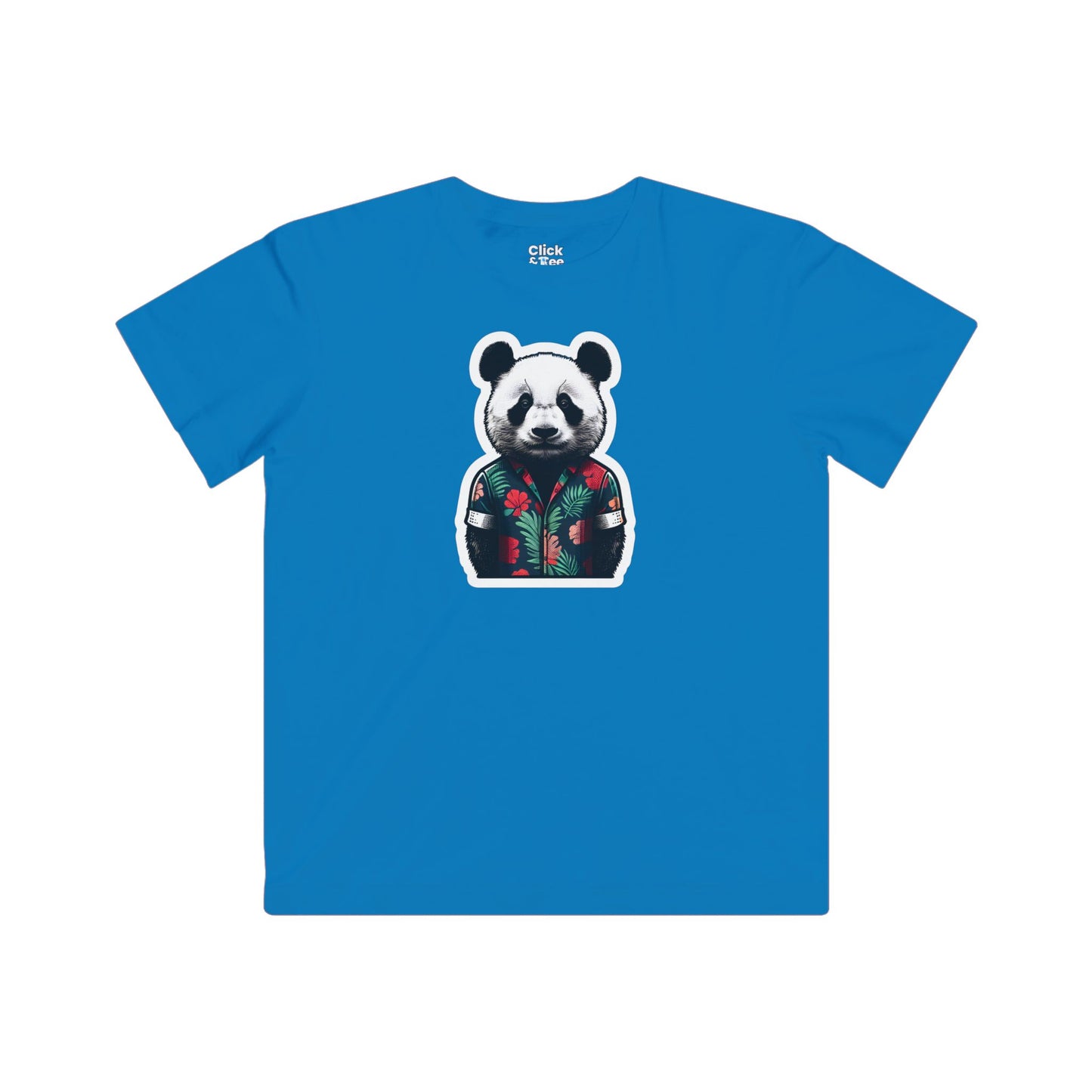 Kids Photography T-Shirt - Fancy Panda Wearing a Trendy T-Shirt - Photography Style T-Shirt