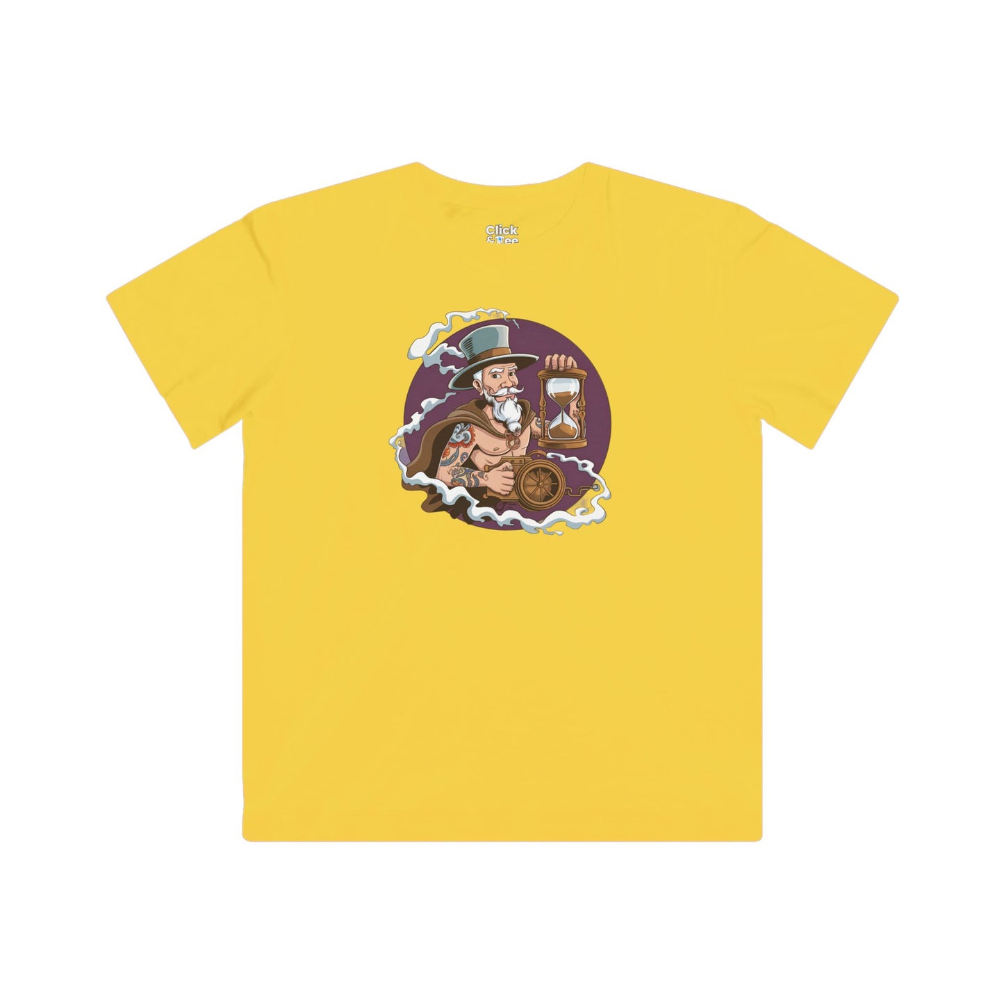 Kids Vector T-Shirt - Tattooed Alchemist Traveling through Time - Vector Style T-Shirt