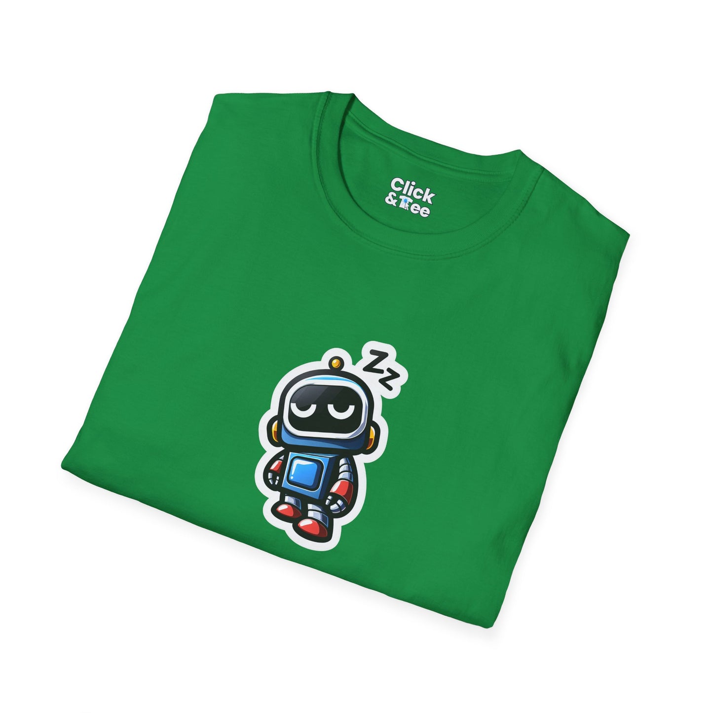 Unique T-Shirt - Sleepy Robot Carrying a human - Cartoon Style T-Shirt