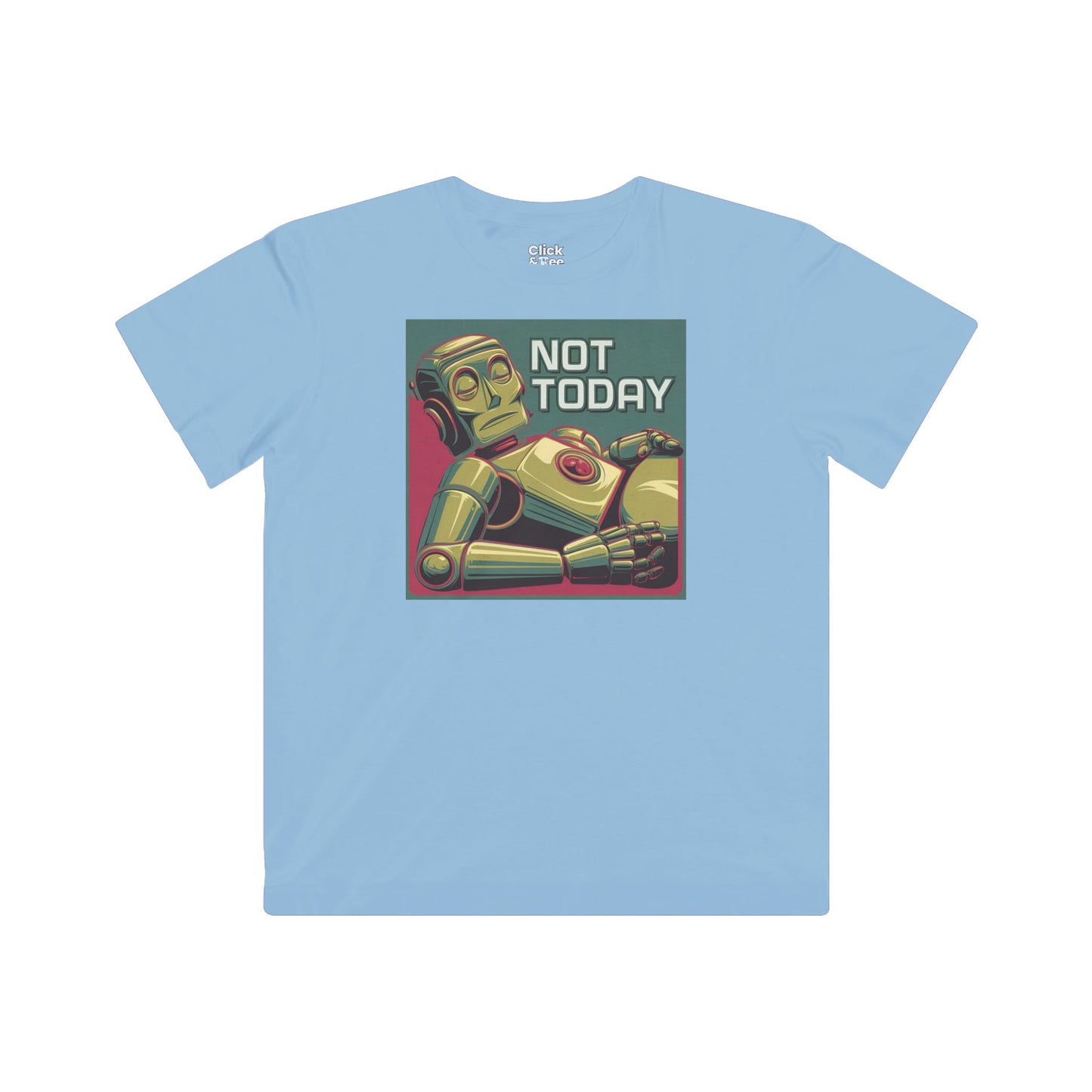 Kids Retro T-Shirt - Classic Retro-Futuristic Robot Sleeping - Retro Style T-Shirt