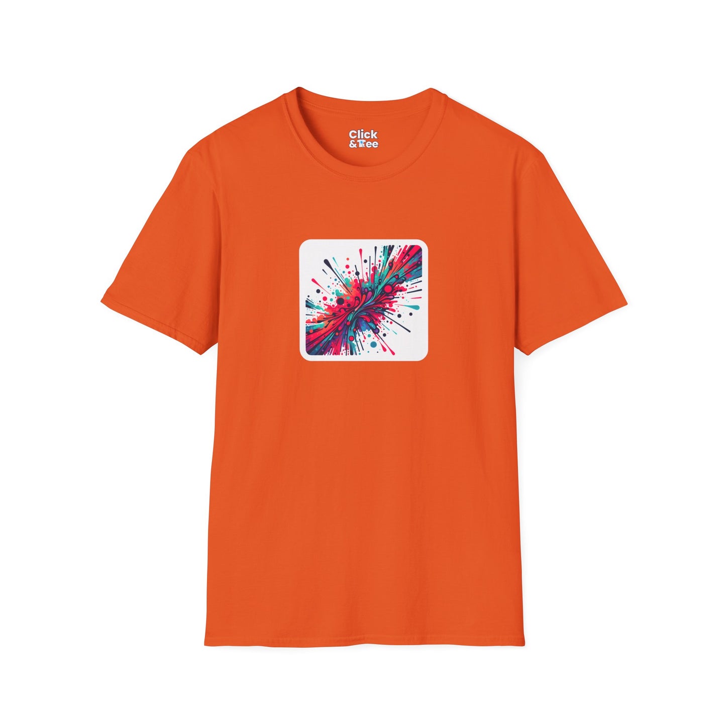 Color Splatter T-Shirt - Vibrant Abstract design Splattered - Color Splatter Style T-Shirt