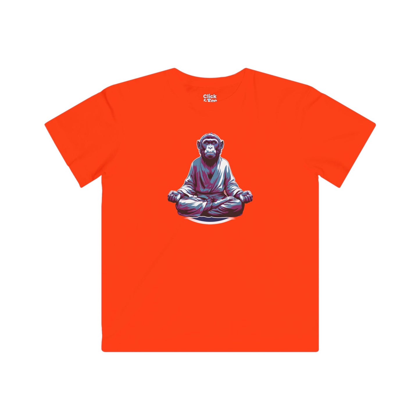 Kids Digital Art T-Shirt - Enlightened Monkey Levitating - Digital Art Style T-Shirt
