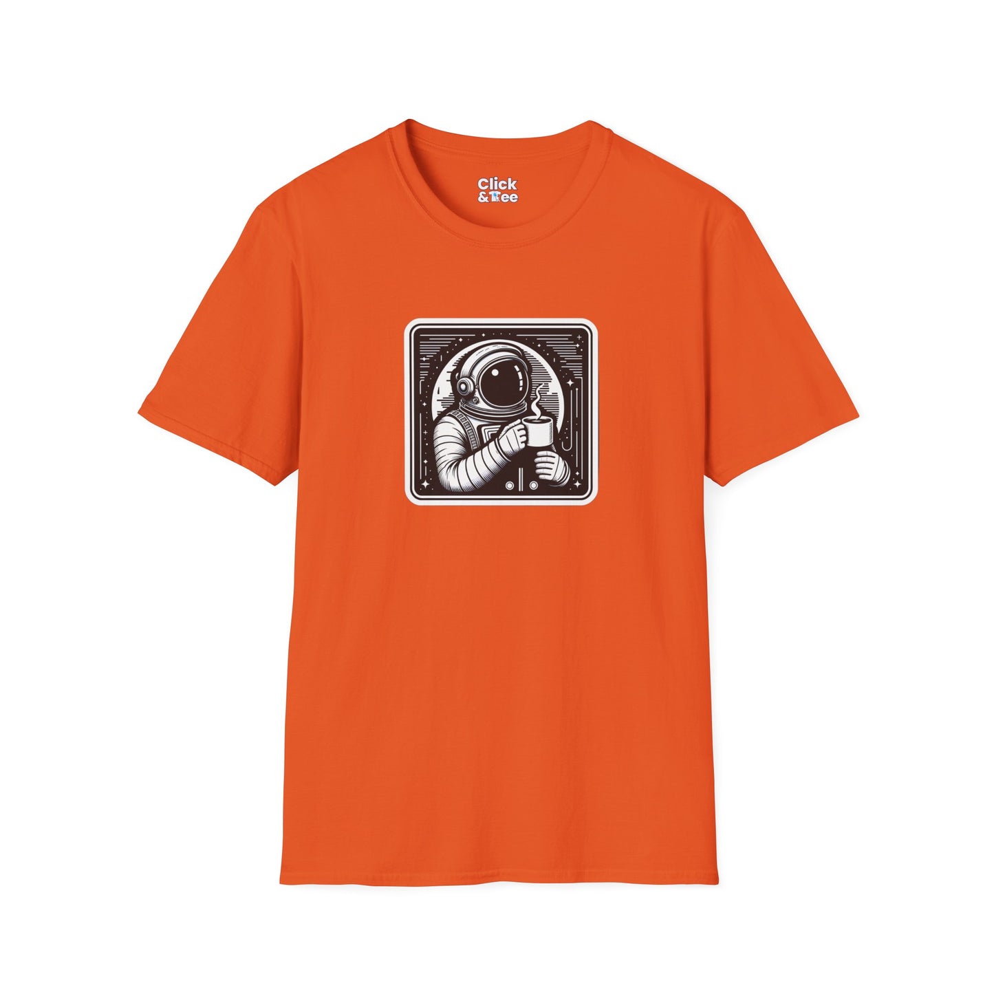Retro T-Shirt - Astronaut Astronaut Drinking a coffee - Retro Style T-Shirt