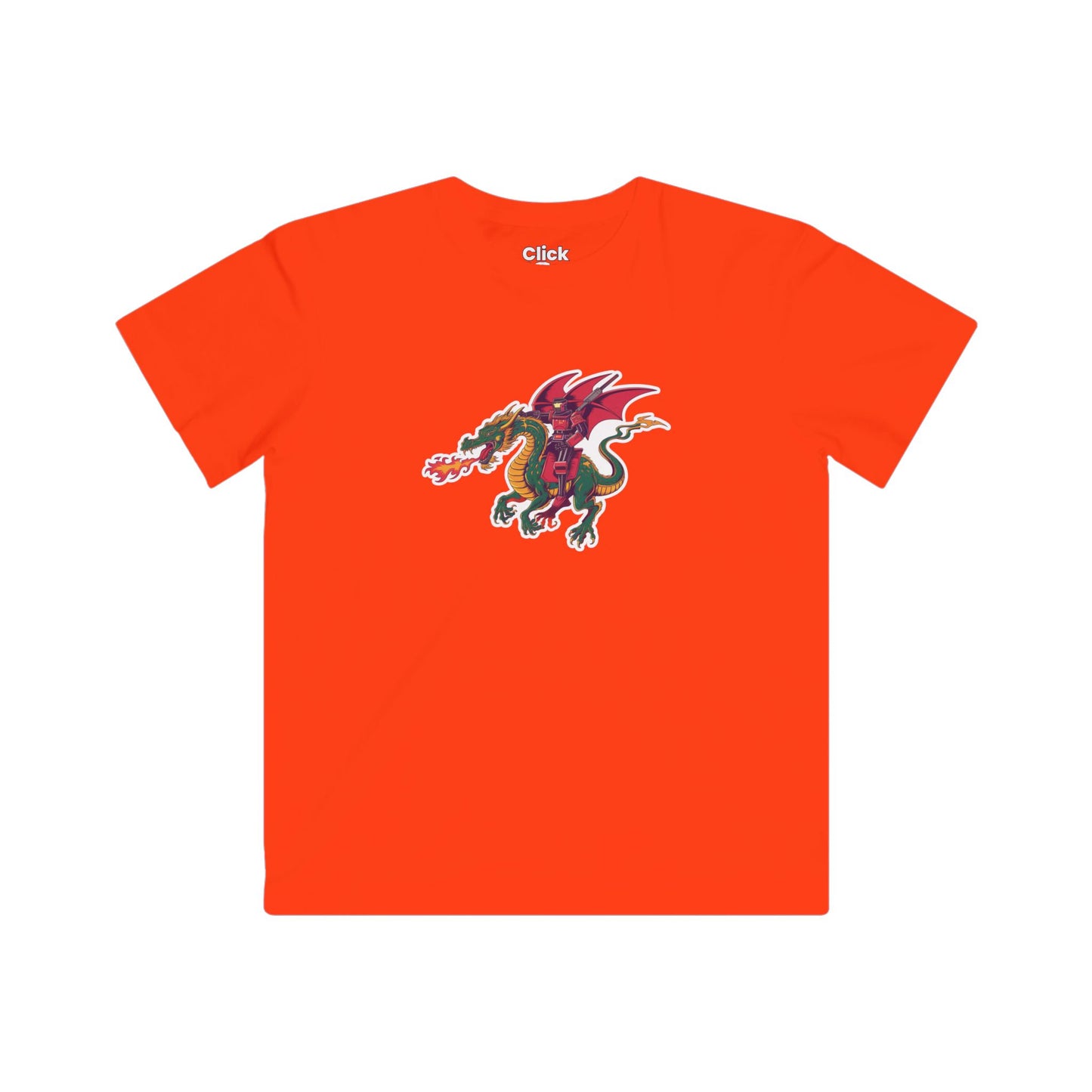 Kids Synthwave T-Shirt - Raging Robot Rebel Riding a Mythical Dragon - Synthwave Style T-Shirt