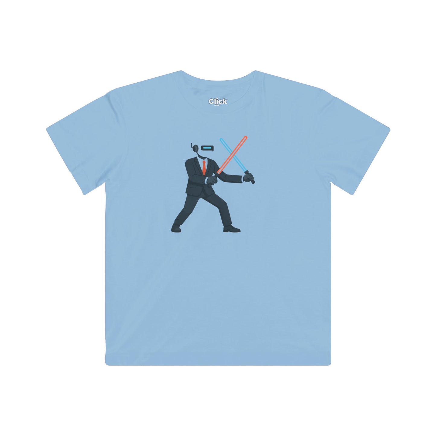 Kids Modern T-Shirt - Robotic Corporate Manager Dueling with Laser Swords - Modern Style T-Shirt
