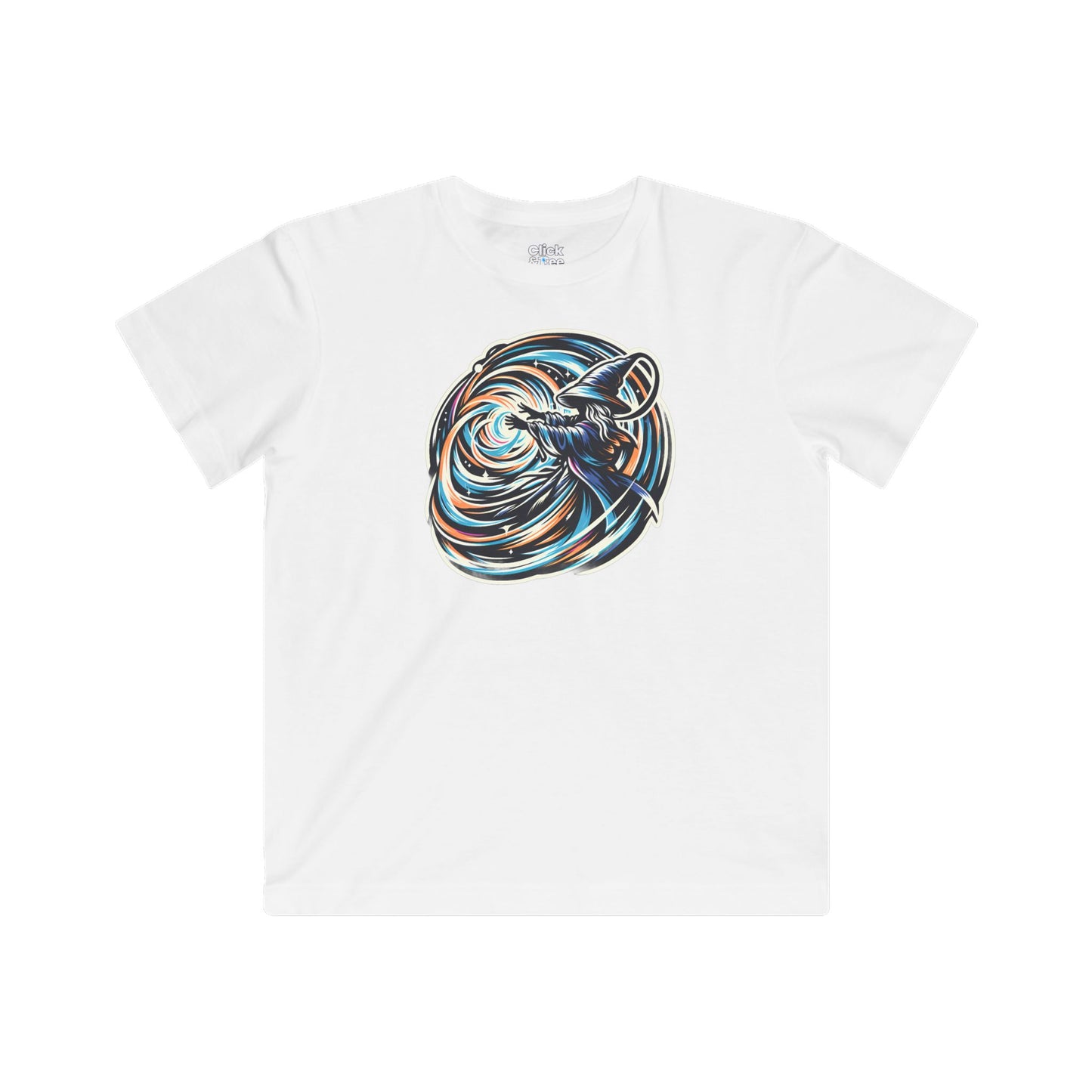 Kids Fantasy T-Shirt - Powerful Wizard Bending Time - Fantasy Style T-Shirt