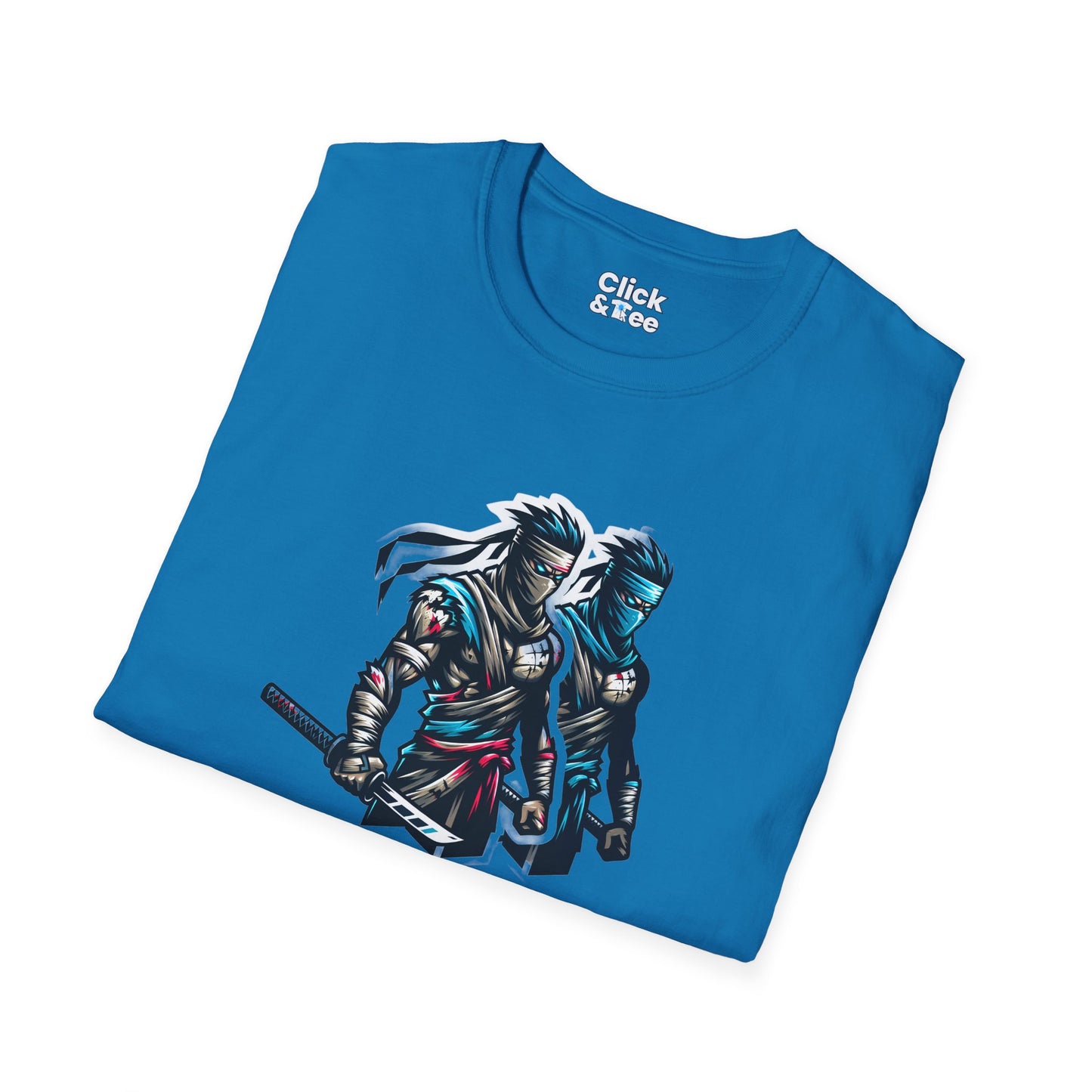 Realistic T-Shirt - Battle-scarred Warrior Ninja Ready for battle - Realistic Style T-Shirt