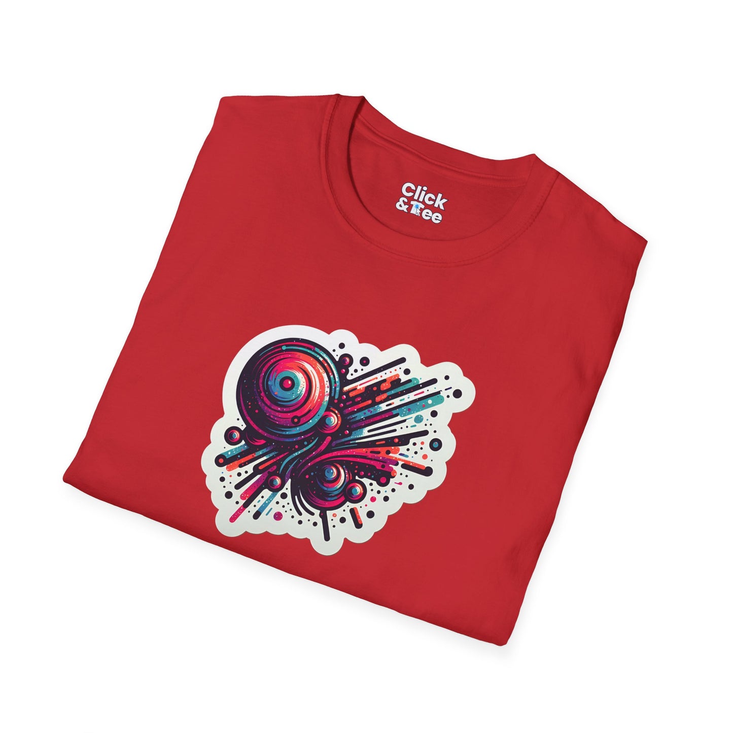 Graphic Art T-Shirt - Vibrant Abstract design Splattered - Graphic Art Style T-Shirt