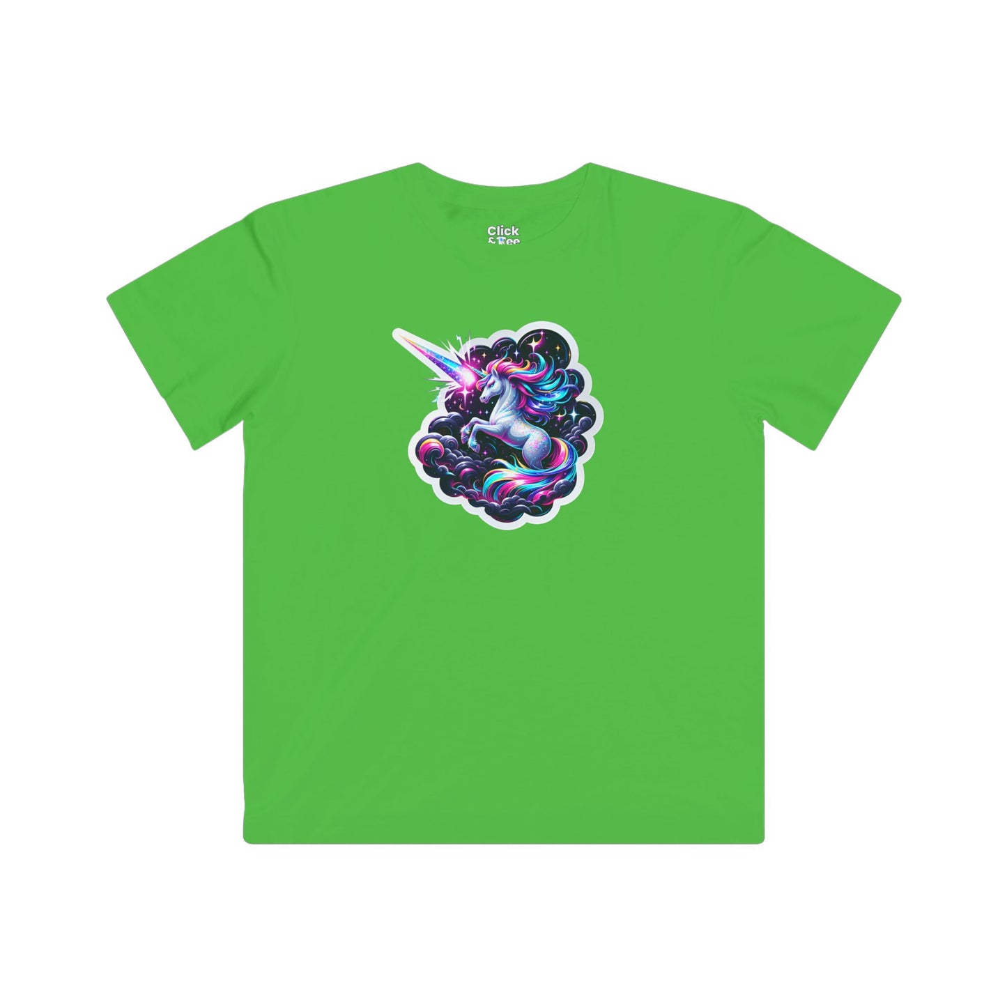 Kids 3D T-Shirt - Sparkly Unicorn Unleashing a Magic Storm - 3D Style T-Shirt