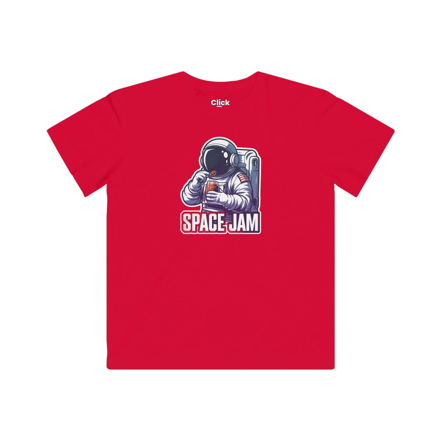 Kids Retro T-Shirt - Hungry Astronaut Eating Jam in Space - Retro Style T-Shirt