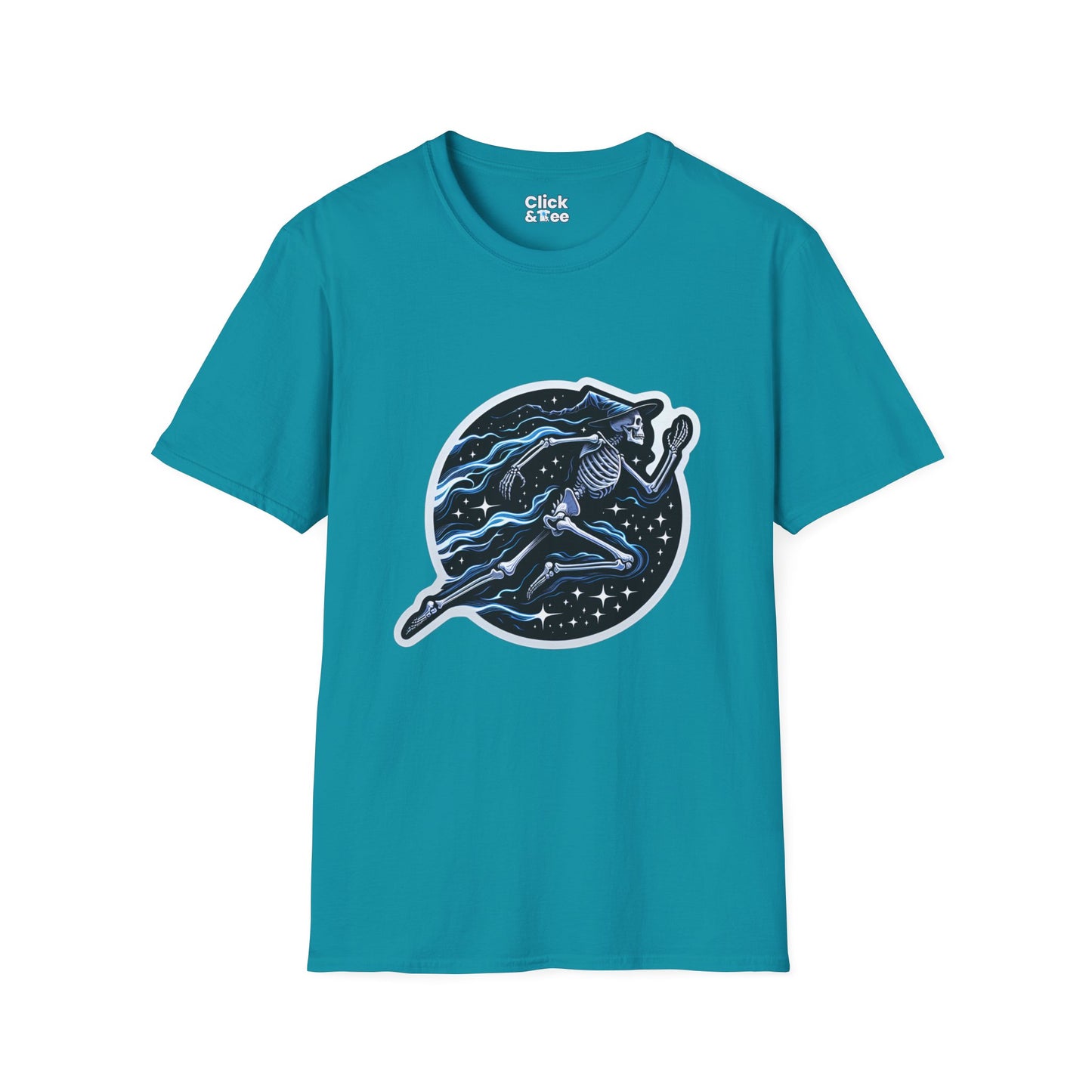 Fantasy T-Shirt - Magical Skeleton Running - Fantasy Style T-Shirt