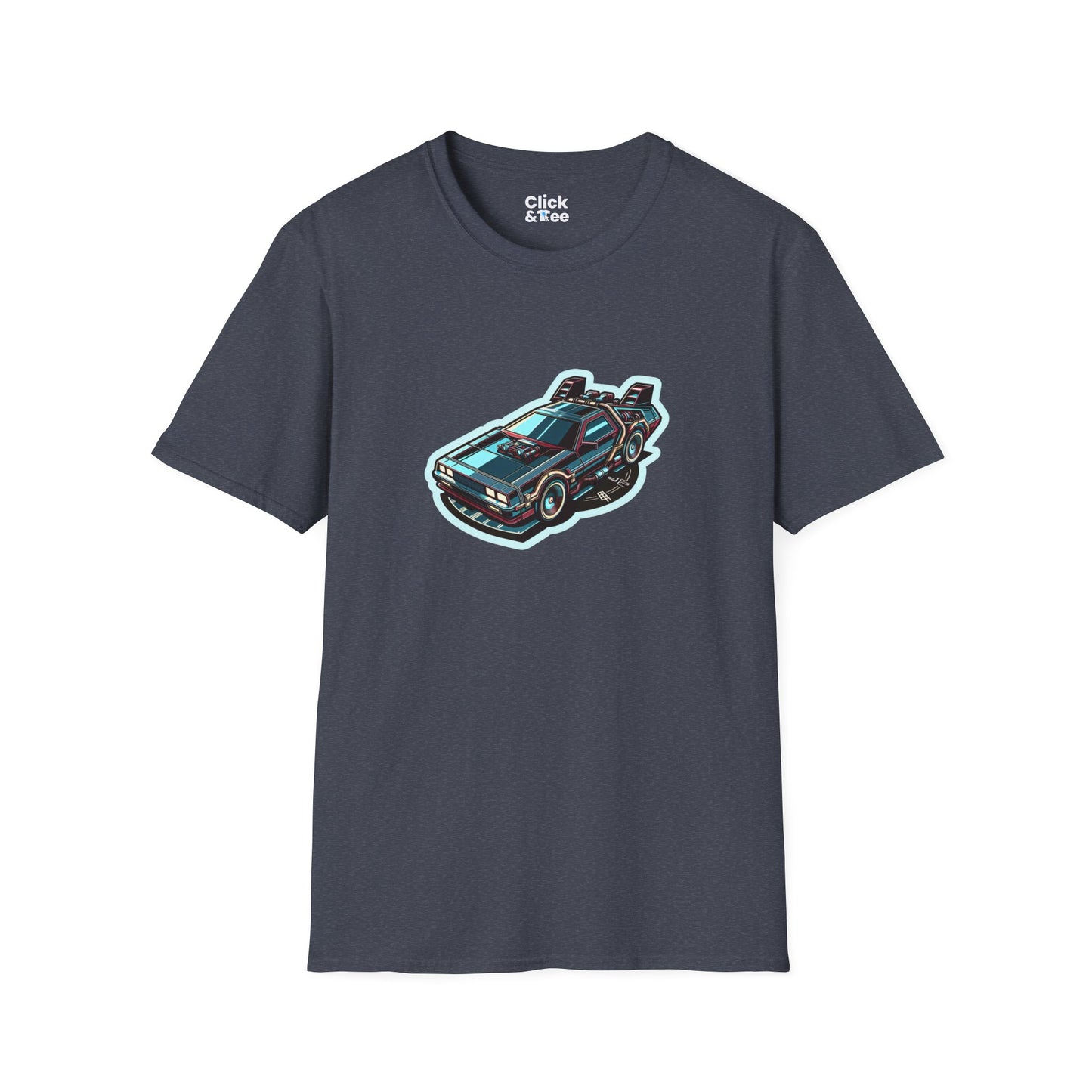 Unique T-Shirt - Ultra Fast Time Machine Car Speeding into the future - Futuristic Style T-Shirt