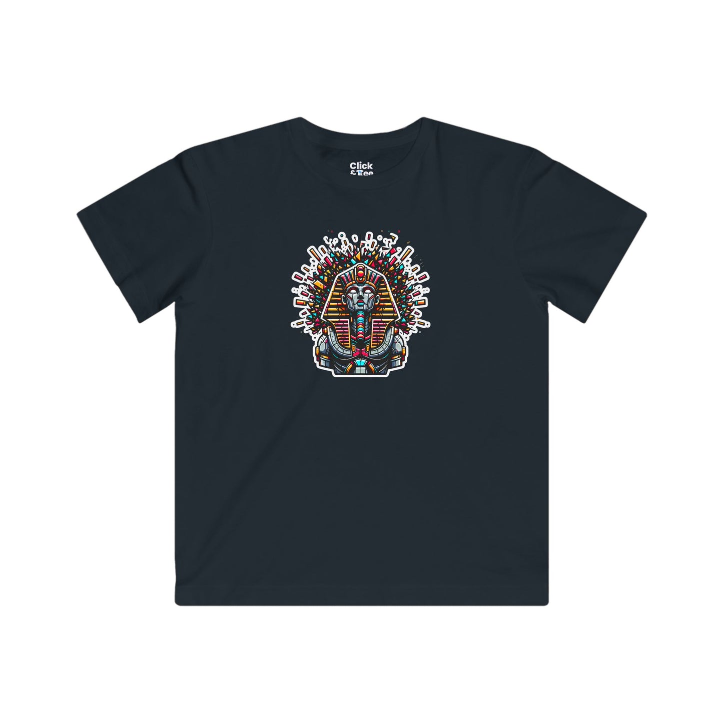 Kids 3D T-Shirt - Robotic Sphinx Exploding Confetti - 3D Style T-Shirt