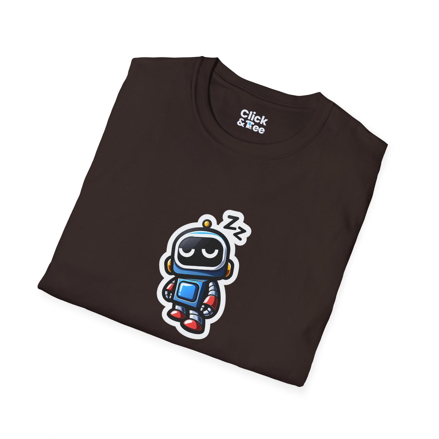 Unique T-Shirt - Sleepy Robot Carrying a human - Cartoon Style T-Shirt