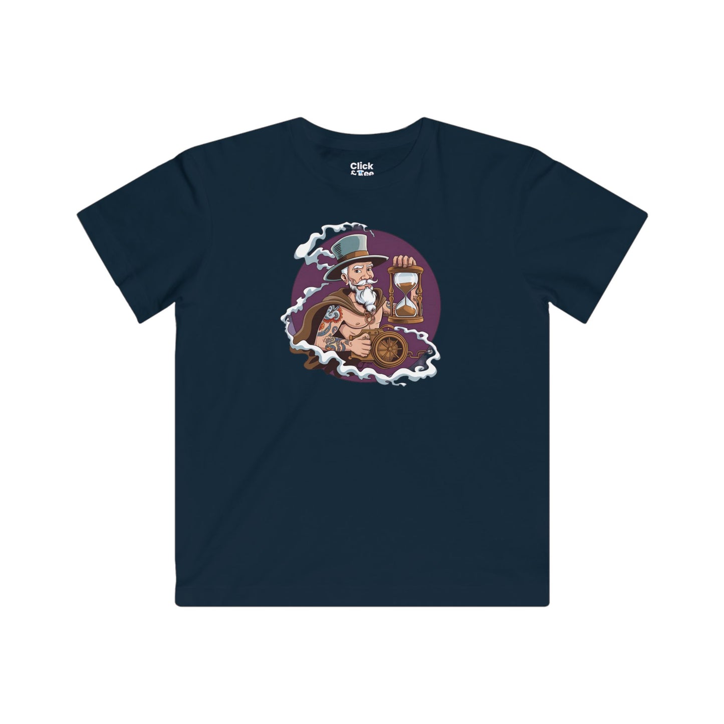 Kids Vector T-Shirt - Tattooed Alchemist Traveling through Time - Vector Style T-Shirt