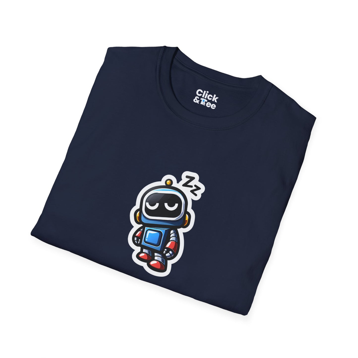 Unique T-Shirt - Sleepy Robot Carrying a human - Cartoon Style T-Shirt