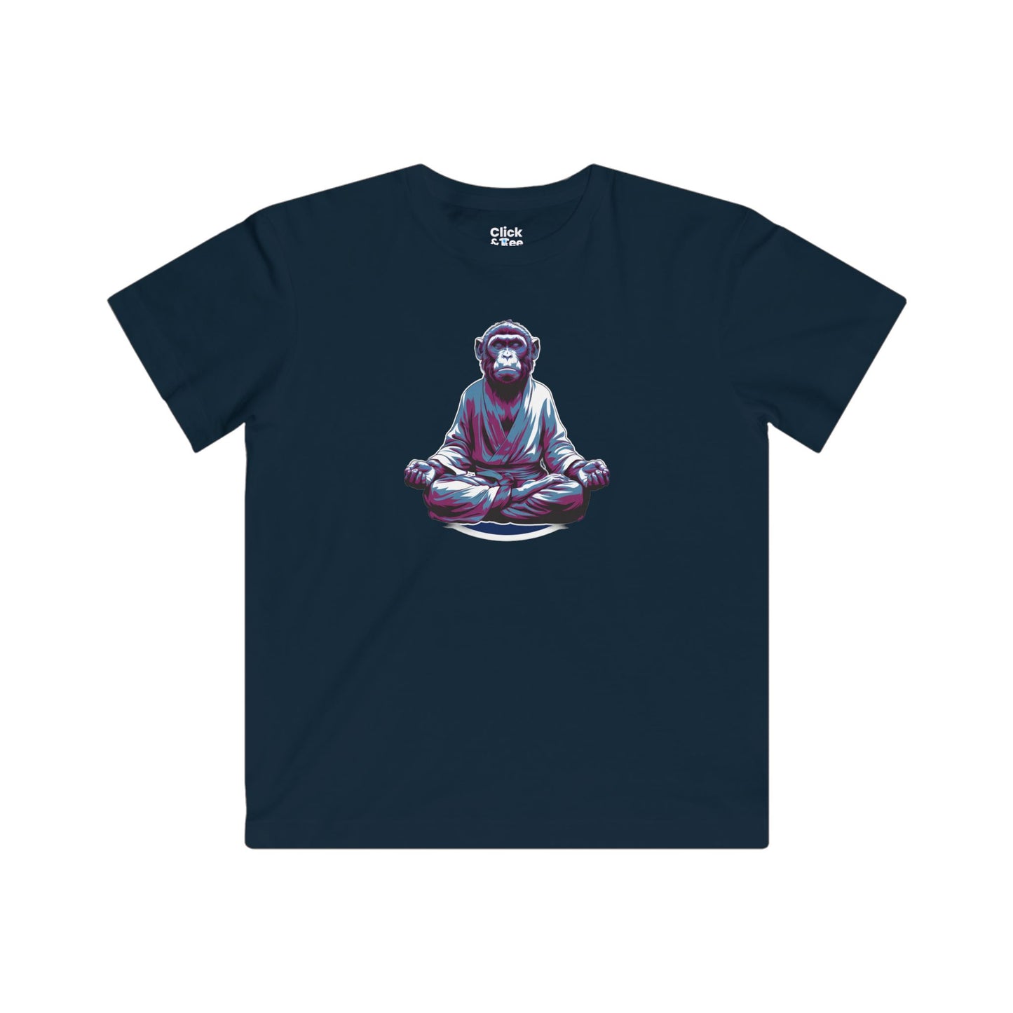 Kids Digital Art T-Shirt - Enlightened Monkey Levitating - Digital Art Style T-Shirt