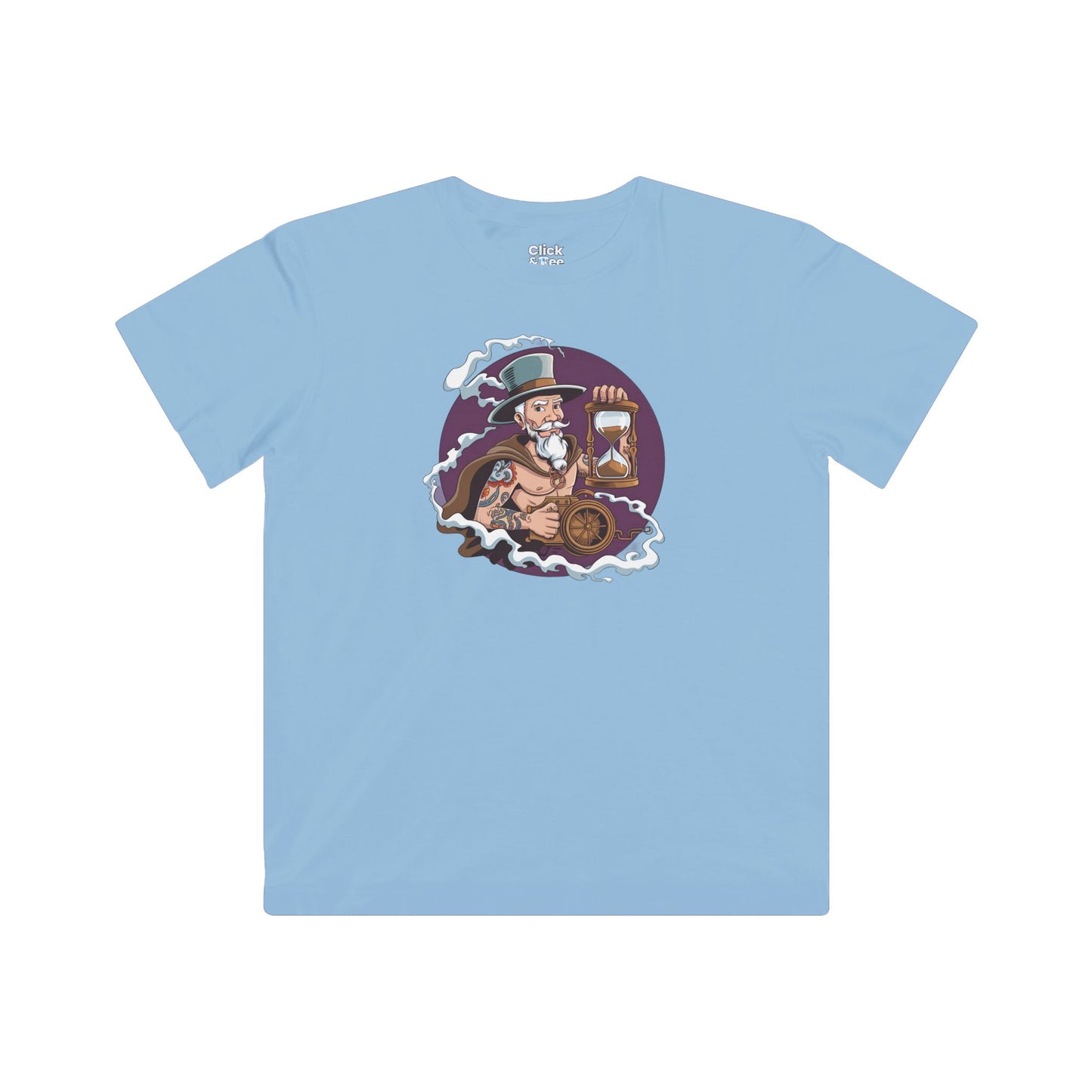 Kids Vector T-Shirt - Tattooed Alchemist Traveling through Time - Vector Style T-Shirt