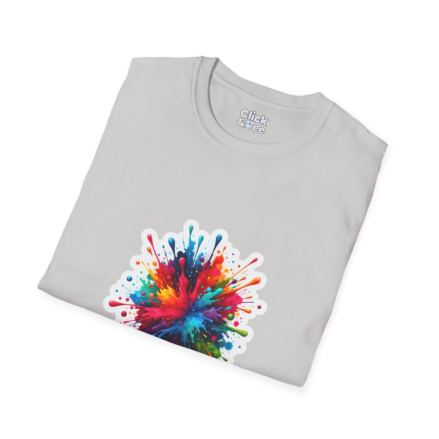 Color Splatter T-Shirt - Vibrant Splatter Paint Art Exploding in all directions - Color Splatter Style T-Shirt
