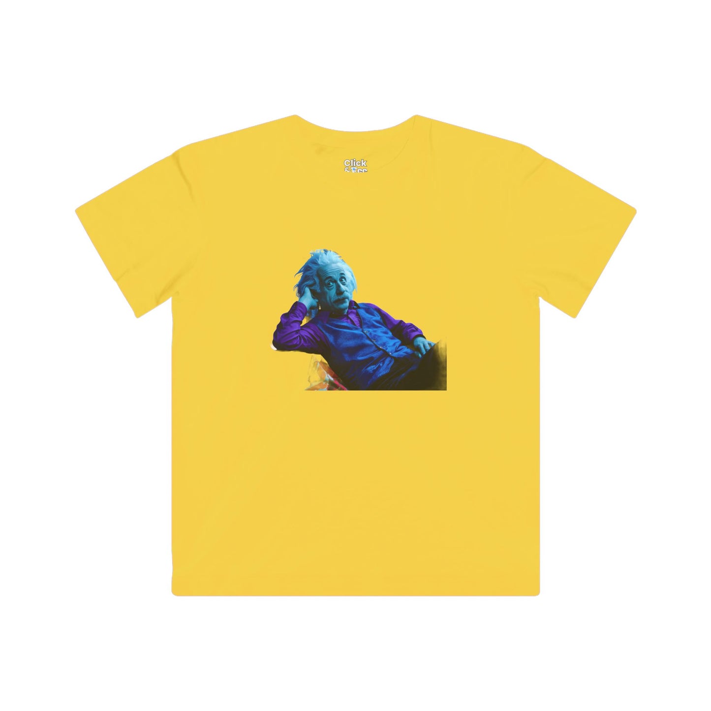 Kids Cyberpunk T-Shirt - funny albert Einstein laying down on a couch - Cyberpunk Style T-Shirt
