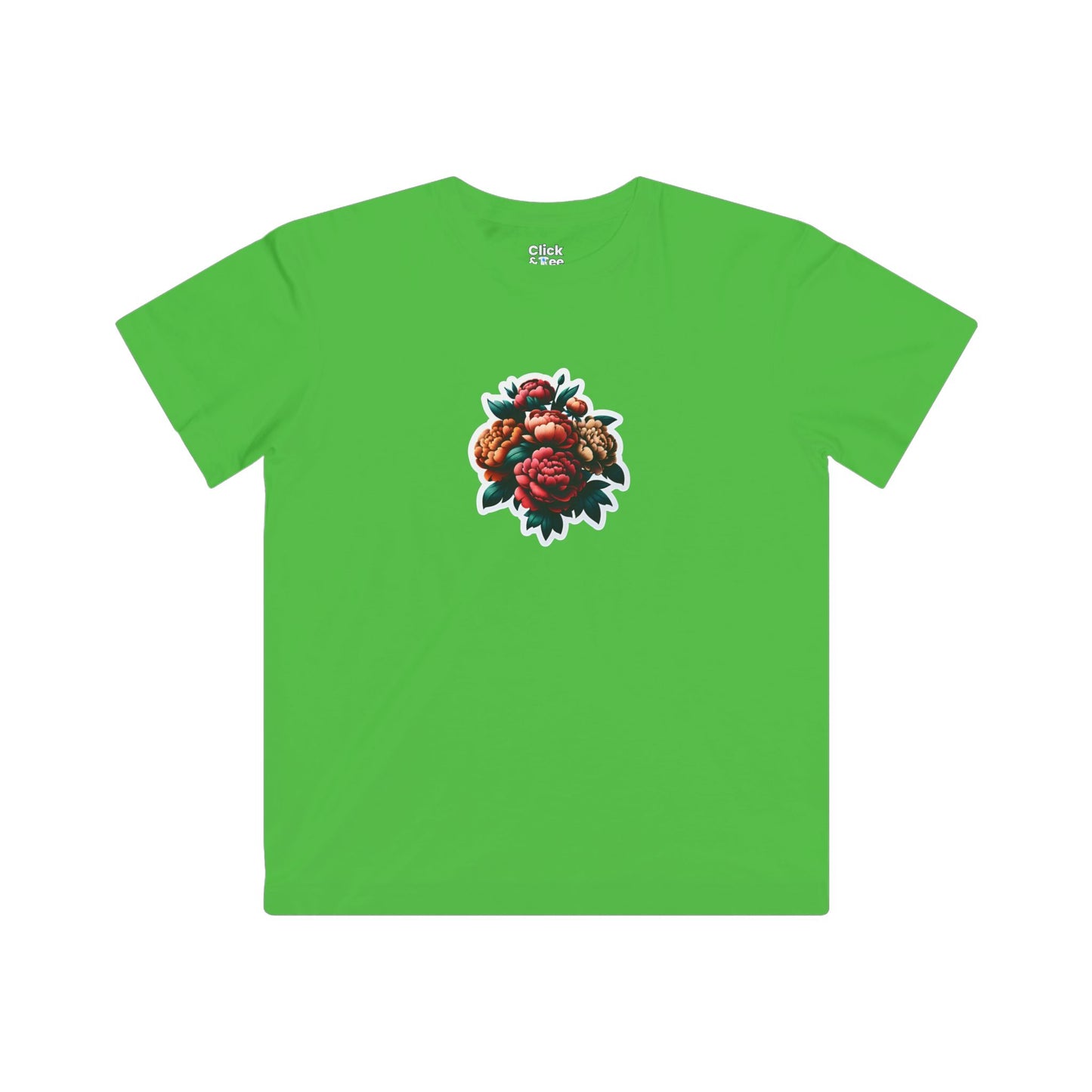 Kids Photography T-Shirt - Vibrant Beautiful Peonies in a Bouquet - Photography Style T-Shirt