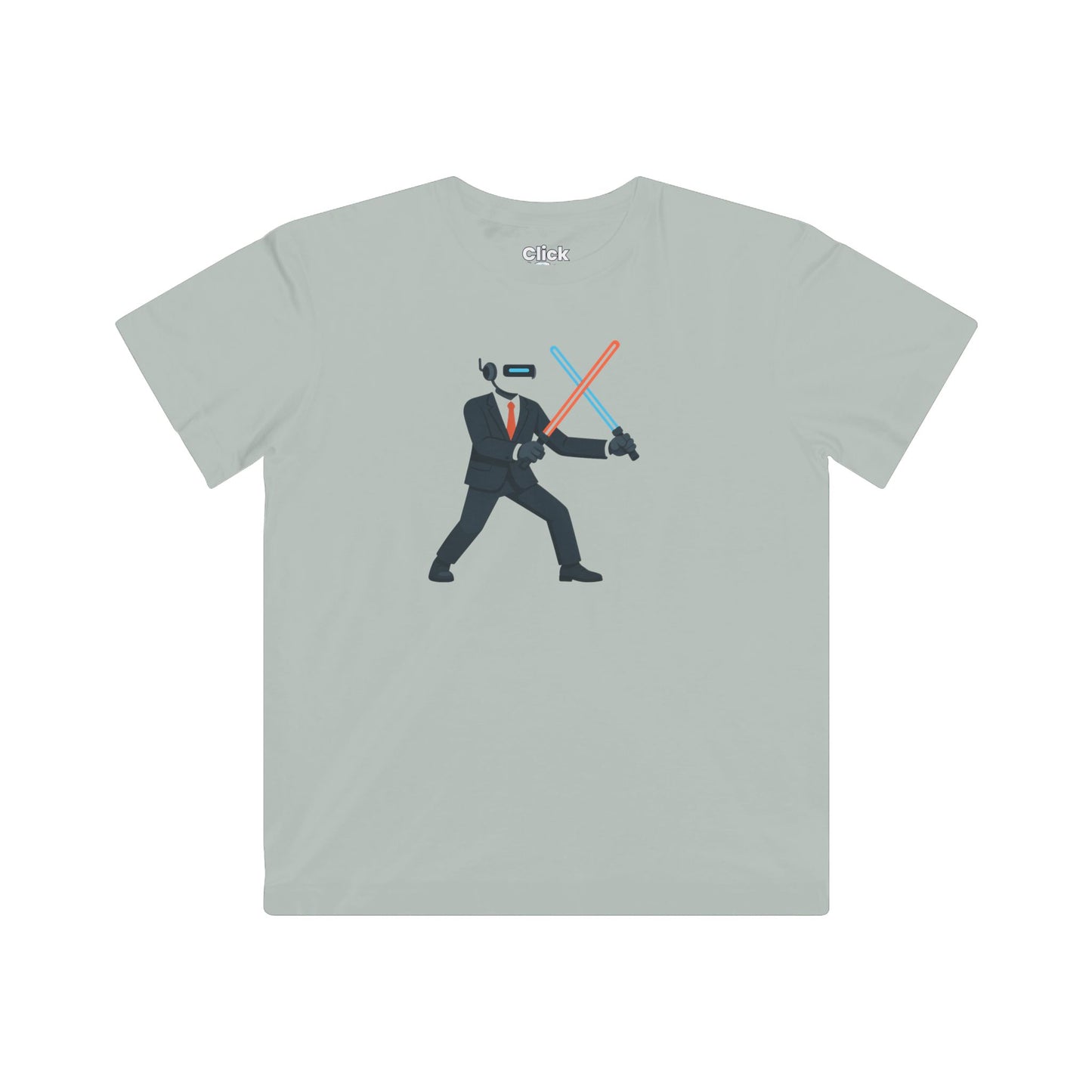 Kids Modern T-Shirt - Robotic Corporate Manager Dueling with Laser Swords - Modern Style T-Shirt