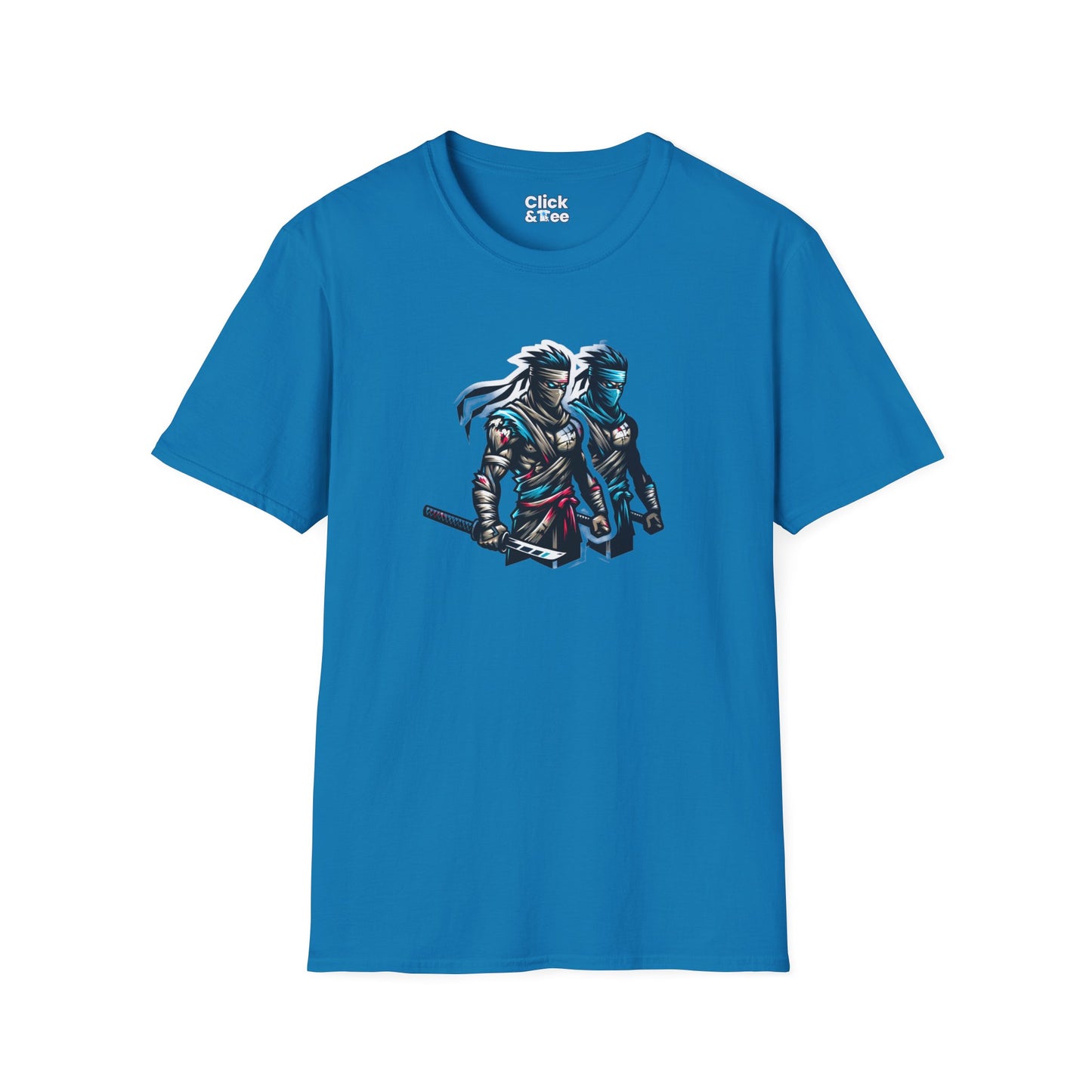 Realistic T-Shirt - Battle-scarred Warrior Ninja Ready for battle - Realistic Style T-Shirt