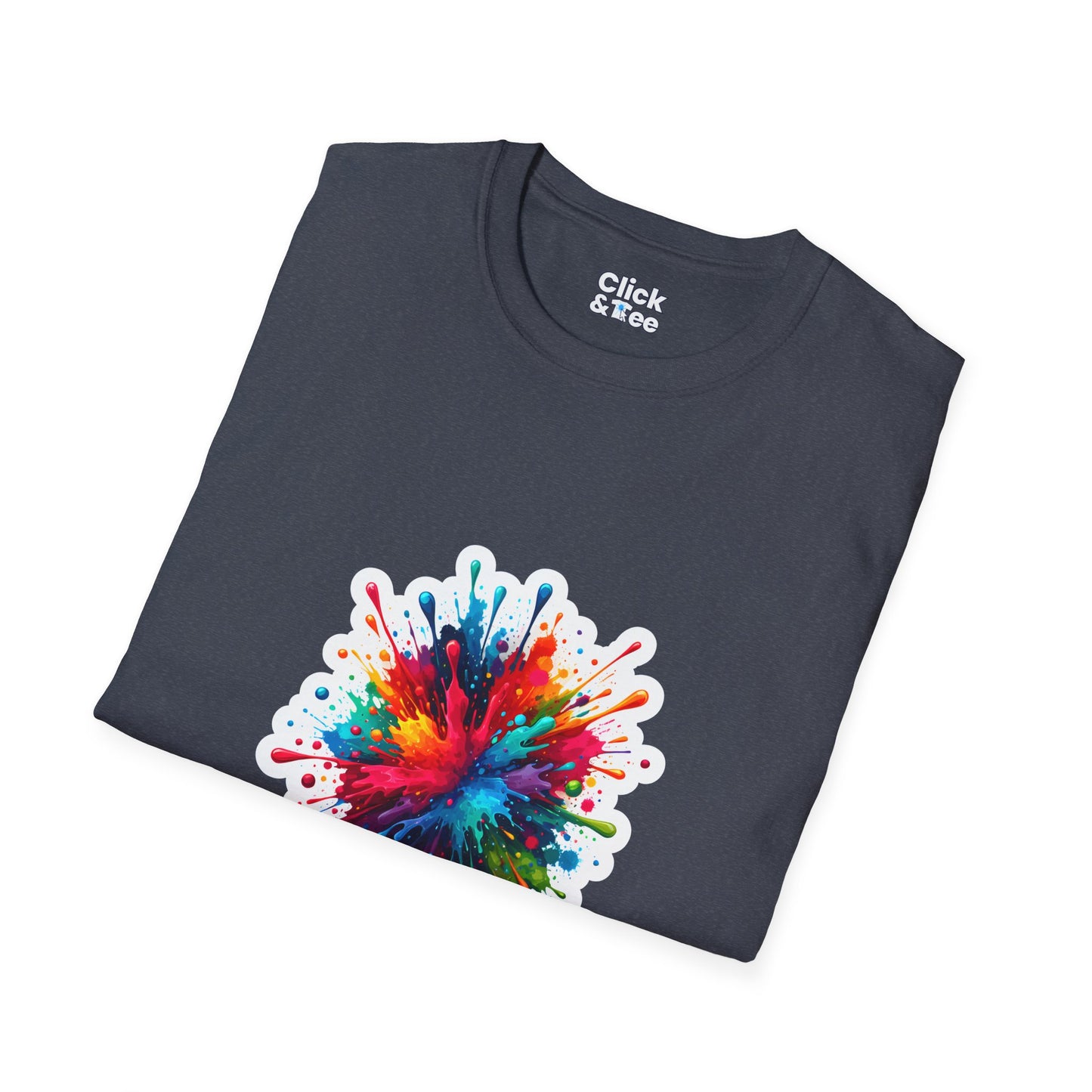 Color Splatter T-Shirt - Vibrant Splatter Paint Art Exploding in all directions - Color Splatter Style T-Shirt