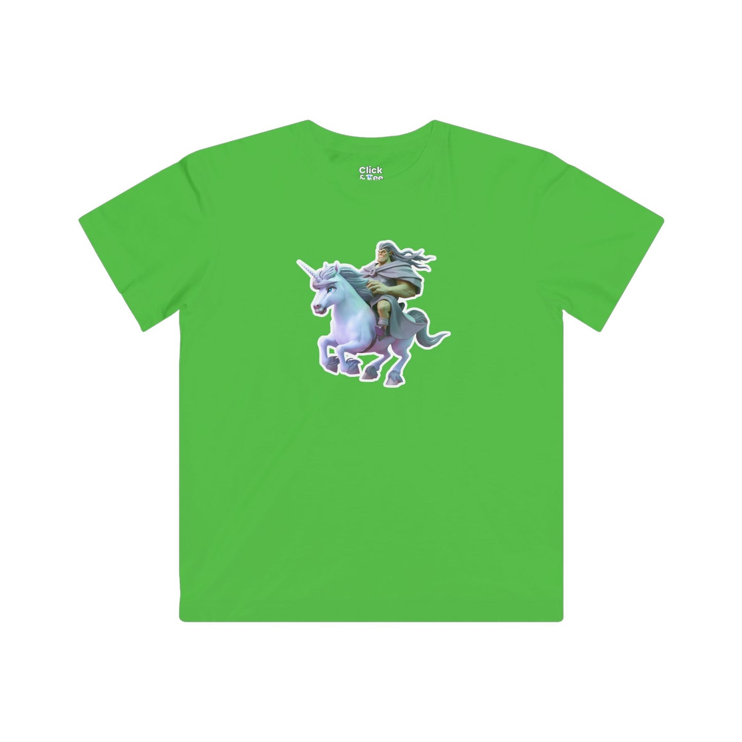 Kids 3D T-Shirt - Hulking Warlock Riding a Magical Unicorn - 3D Style T-Shirt