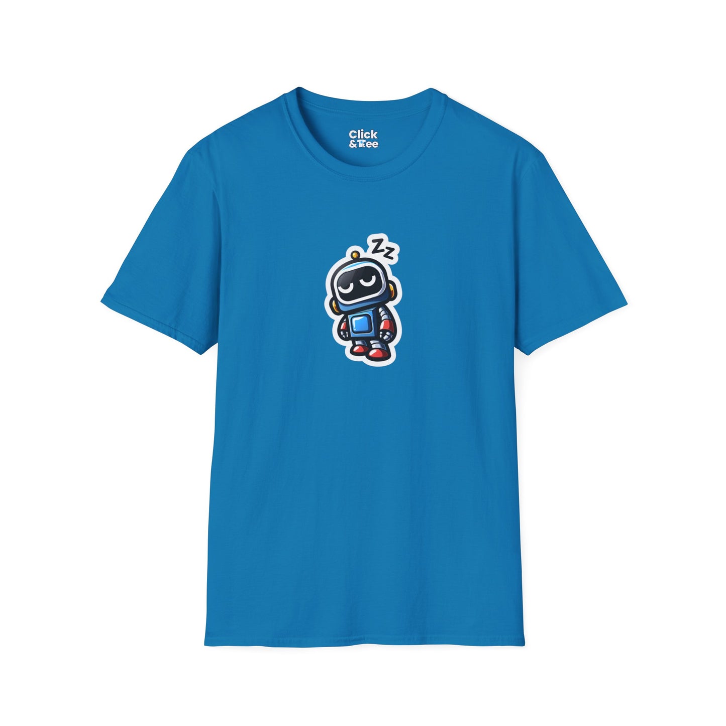 Unique T-Shirt - Sleepy Robot Carrying a human - Cartoon Style T-Shirt