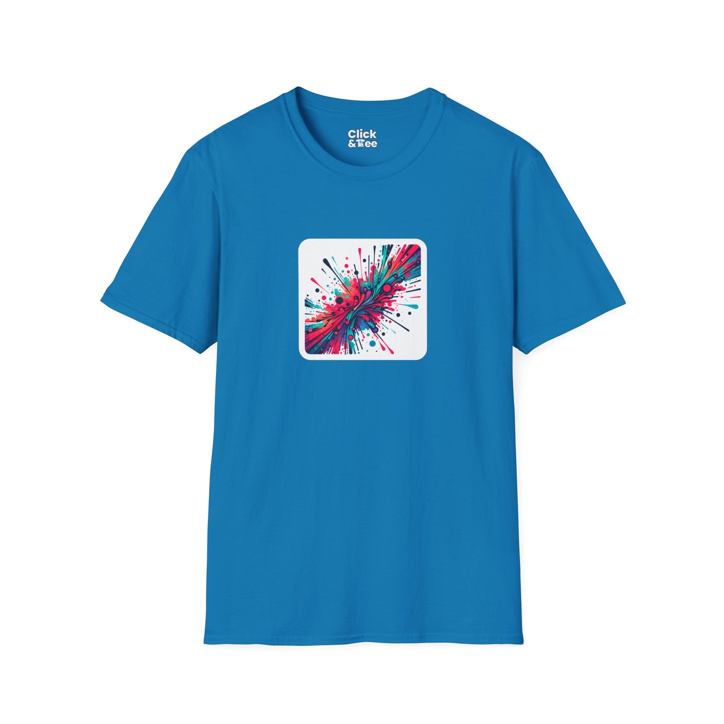 Color Splatter T-Shirt - Vibrant Abstract design Splattered - Color Splatter Style T-Shirt