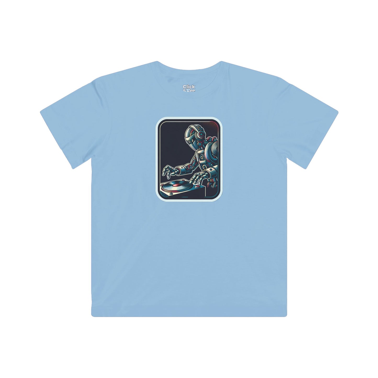 Kids Retro T-Shirt - Wild Retro Futuristic Robot DJing - Retro Style T-Shirt
