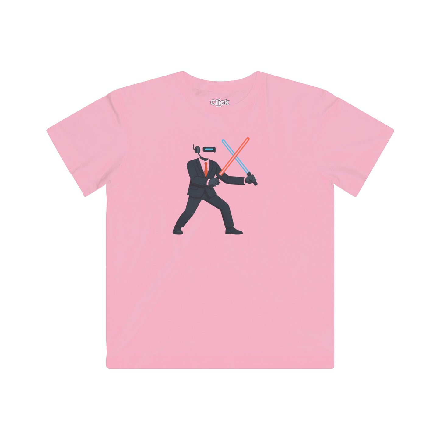 Kids Modern T-Shirt - Robotic Corporate Manager Dueling with Laser Swords - Modern Style T-Shirt