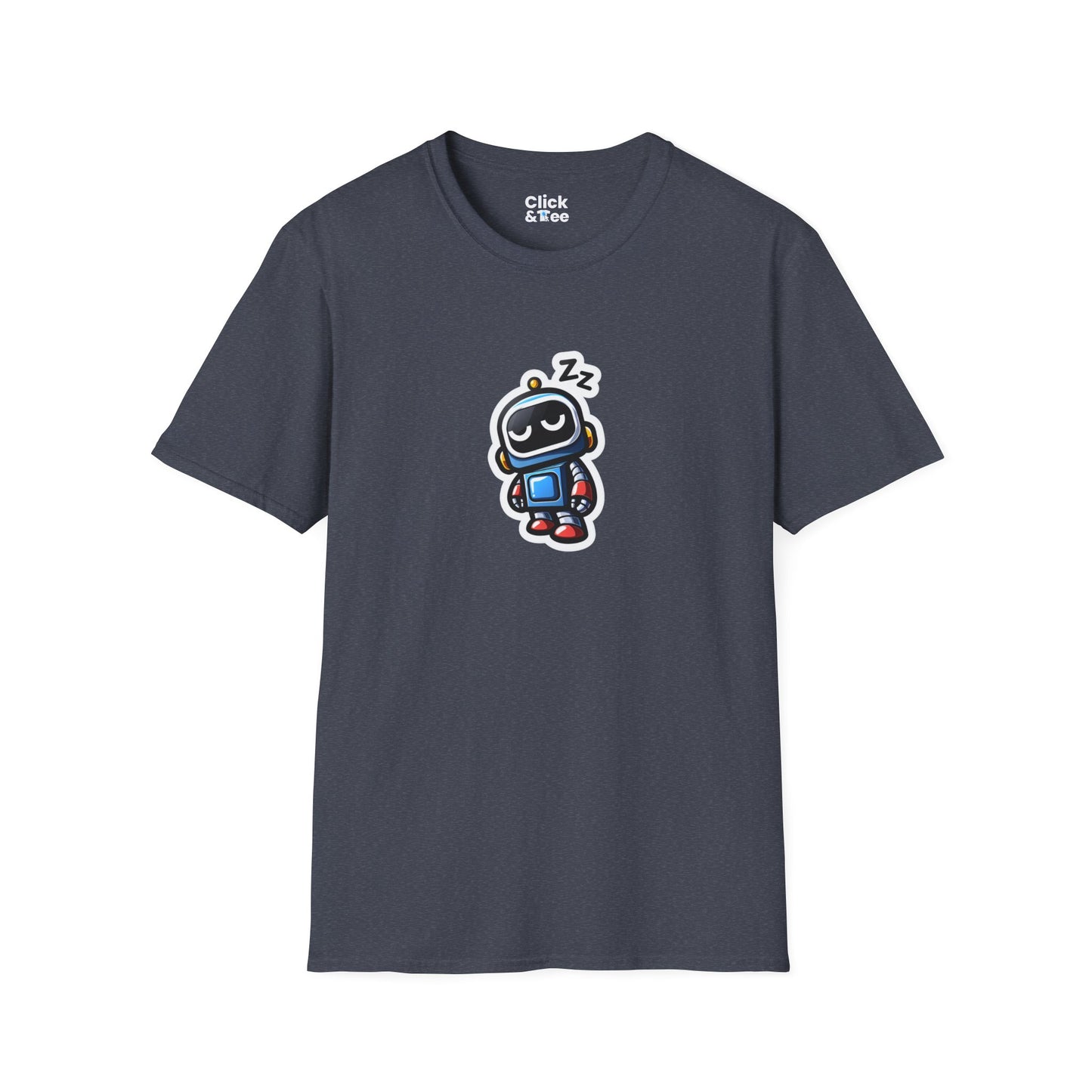 Unique T-Shirt - Sleepy Robot Carrying a human - Cartoon Style T-Shirt
