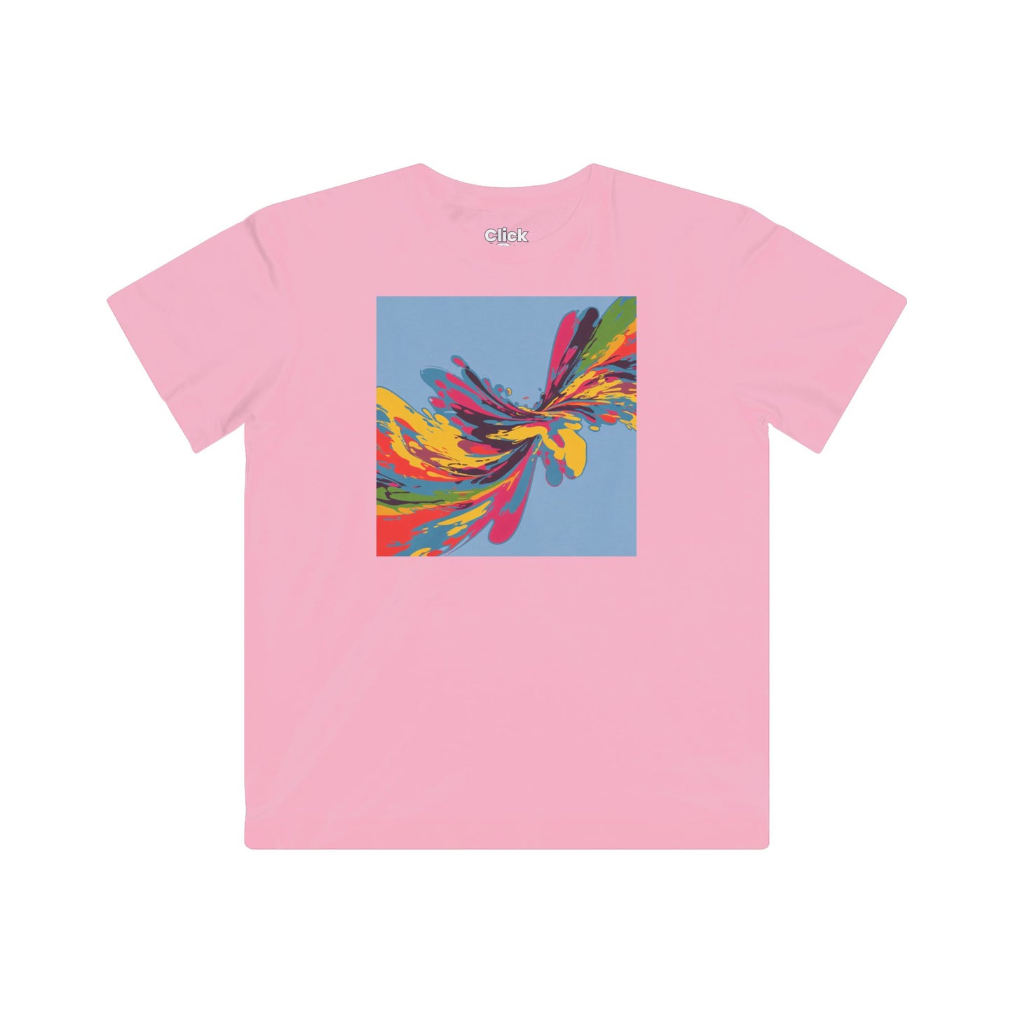 Kids Color Splatter T-Shirt - Abstract Art in a Flowing Explosion - Color Splatter Style T-Shirt