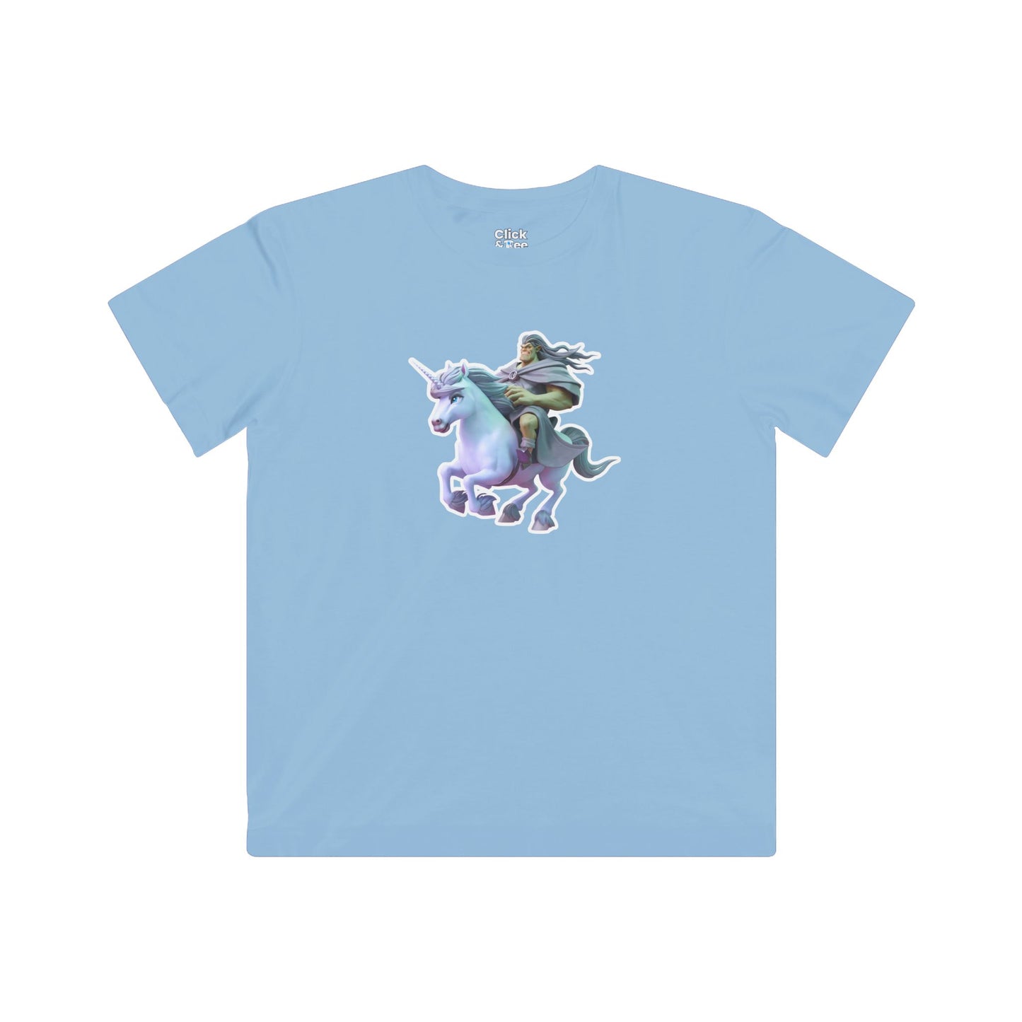 Kids 3D T-Shirt - Hulking Warlock Riding a Magical Unicorn - 3D Style T-Shirt
