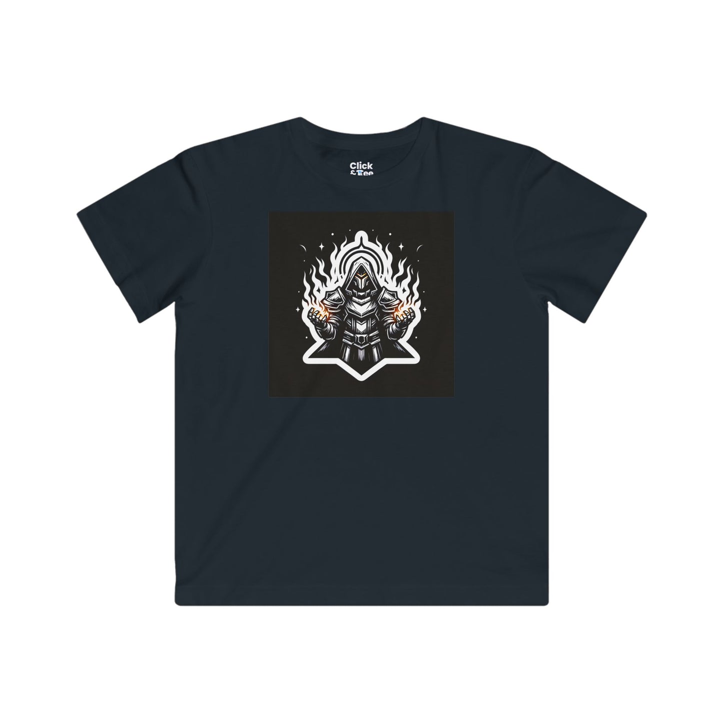Kids Modern T-Shirt - Ominous Paladin Creating Light Show - Modern Style T-Shirt