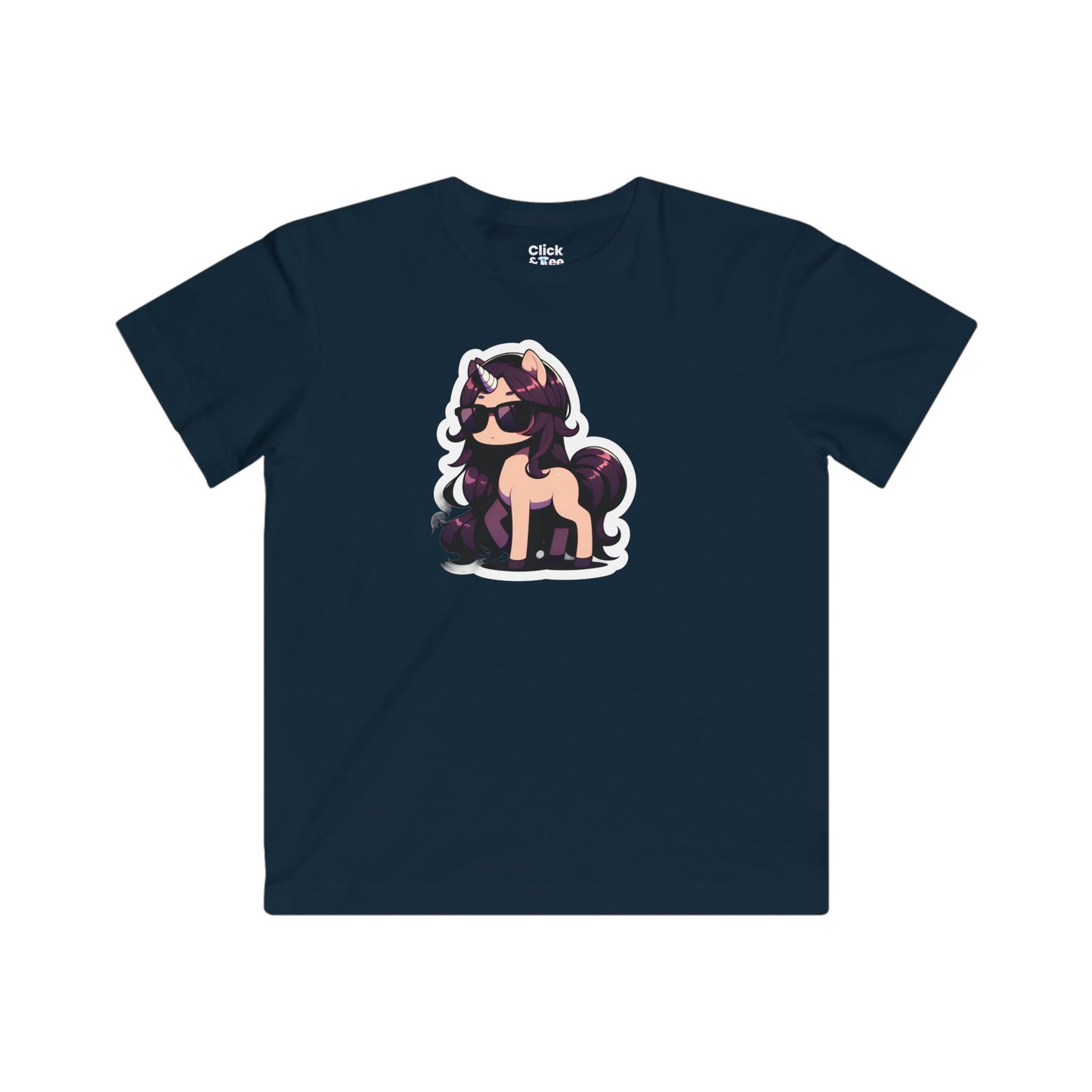 Kids Harem Anime T-Shirt - Cute Centaur Wearing Black Sunglasses - Harem Anime Style T-Shirt