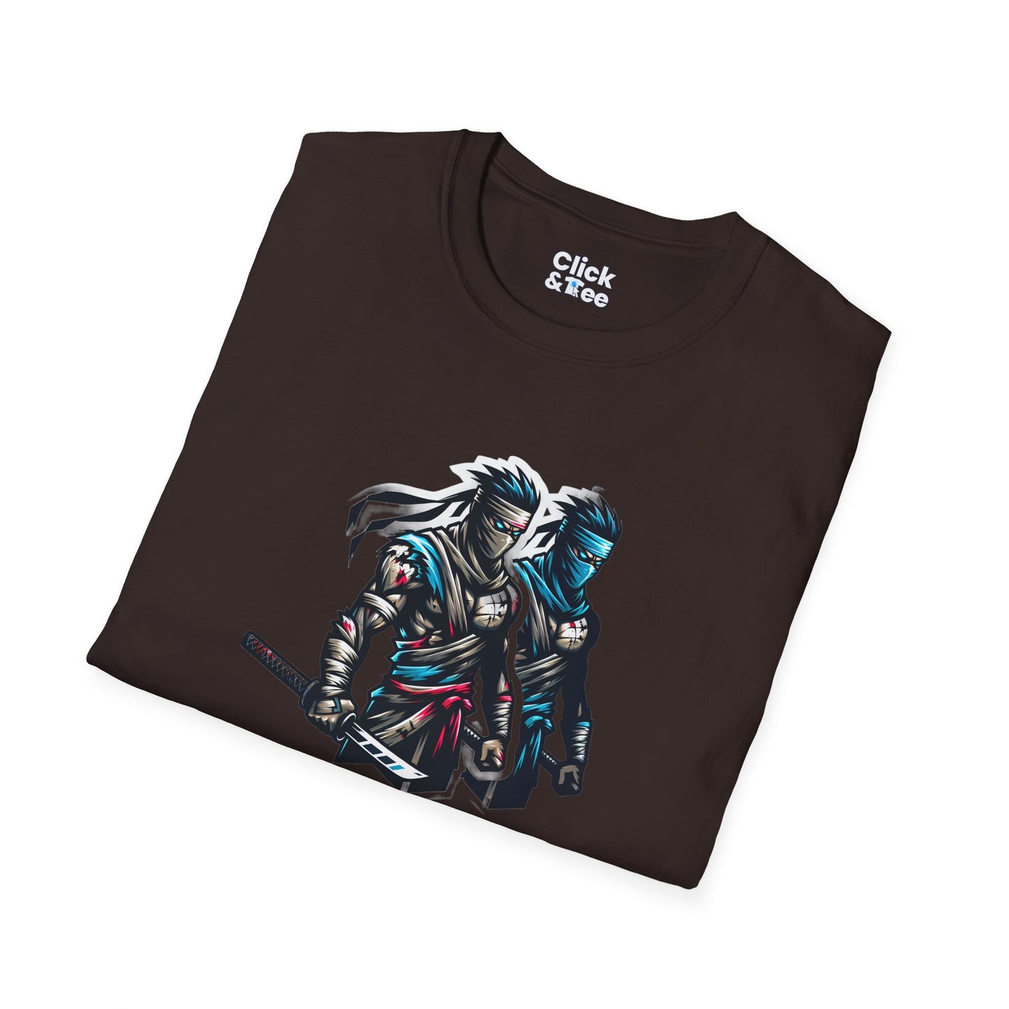 Realistic T-Shirt - Battle-scarred Warrior Ninja Ready for battle - Realistic Style T-Shirt