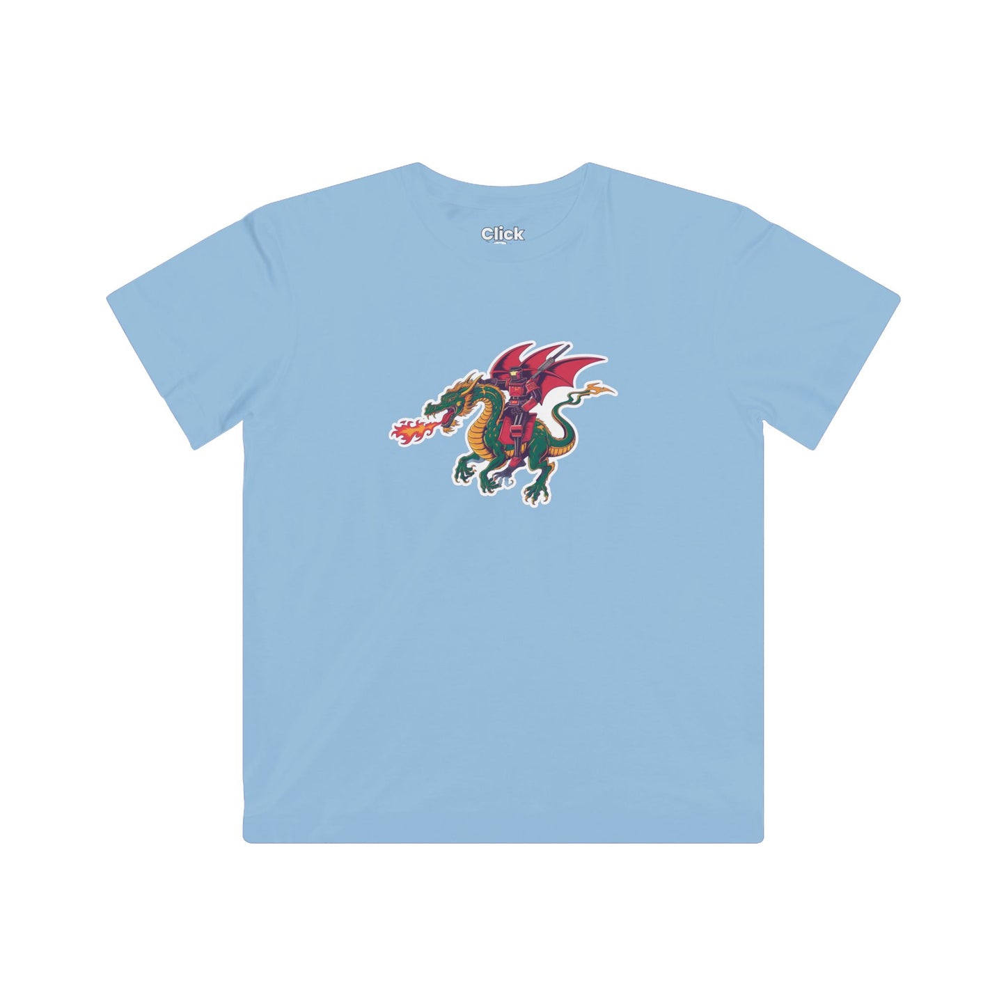 Kids Synthwave T-Shirt - Raging Robot Rebel Riding a Mythical Dragon - Synthwave Style T-Shirt