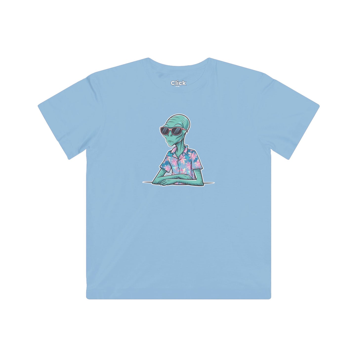 Kids Retro T-Shirt - Trendy Alien Relaxing in Miami Beach - Retro Style T-Shirt
