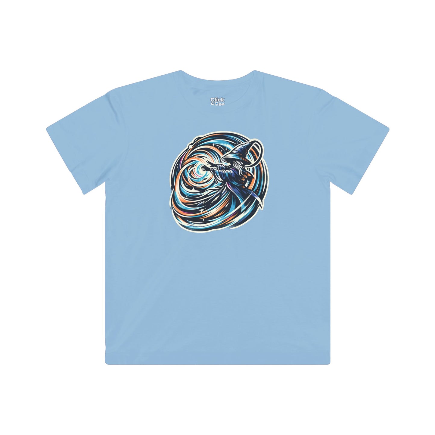 Kids Fantasy T-Shirt - Powerful Wizard Bending Time - Fantasy Style T-Shirt