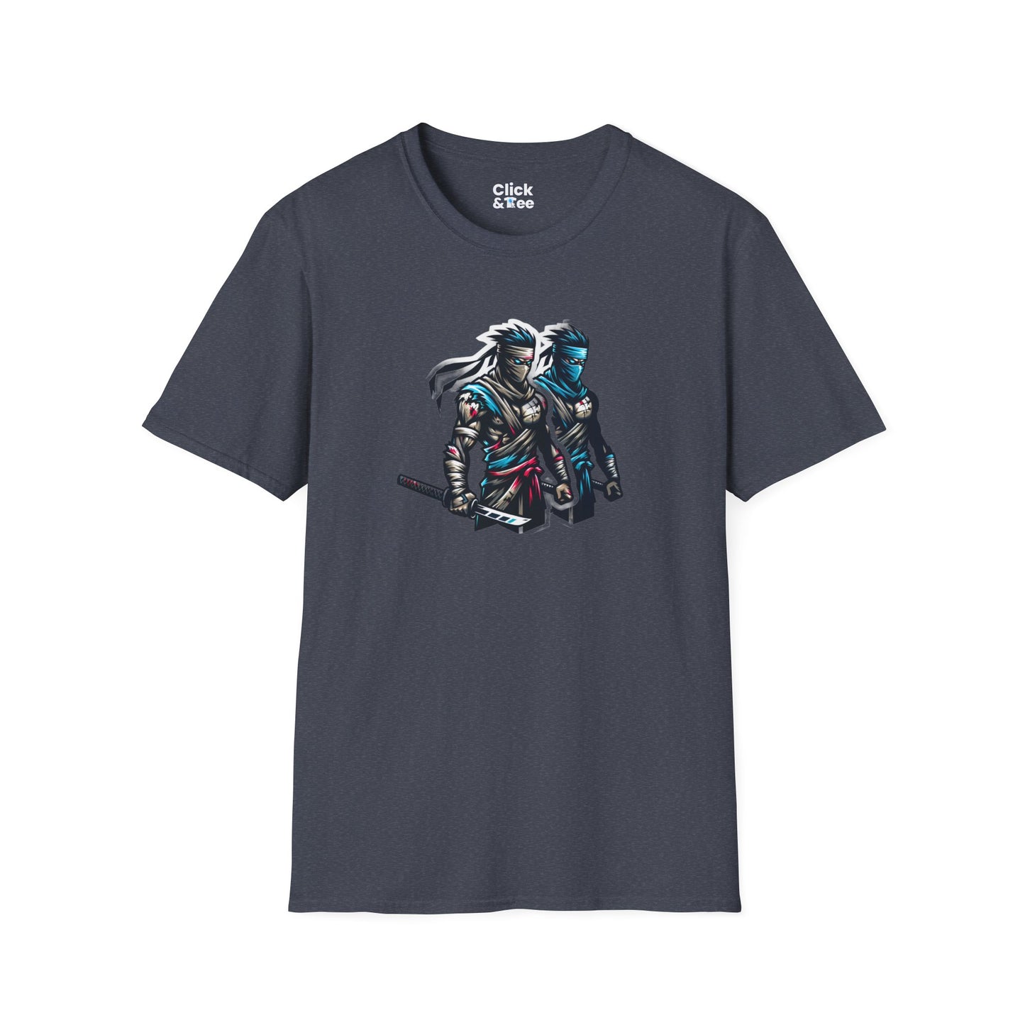 Realistic T-Shirt - Battle-scarred Warrior Ninja Ready for battle - Realistic Style T-Shirt