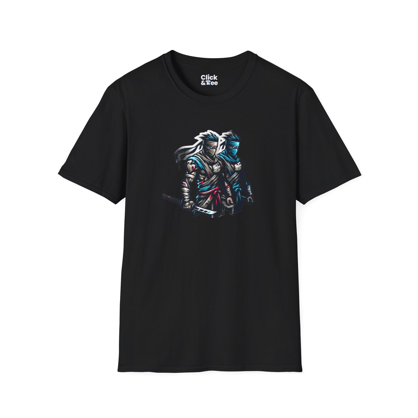 Realistic T-Shirt - Battle-scarred Warrior Ninja Ready for battle - Realistic Style T-Shirt