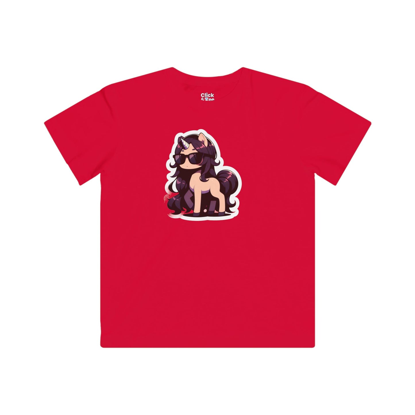 Kids Harem Anime T-Shirt - Cute Centaur Wearing Black Sunglasses - Harem Anime Style T-Shirt