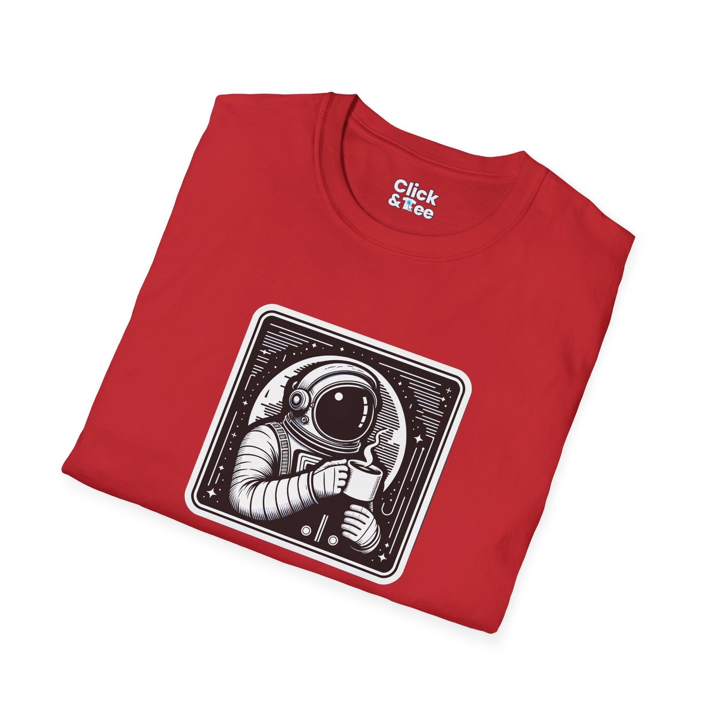 Retro T-Shirt - Astronaut Astronaut Drinking a coffee - Retro Style T-Shirt