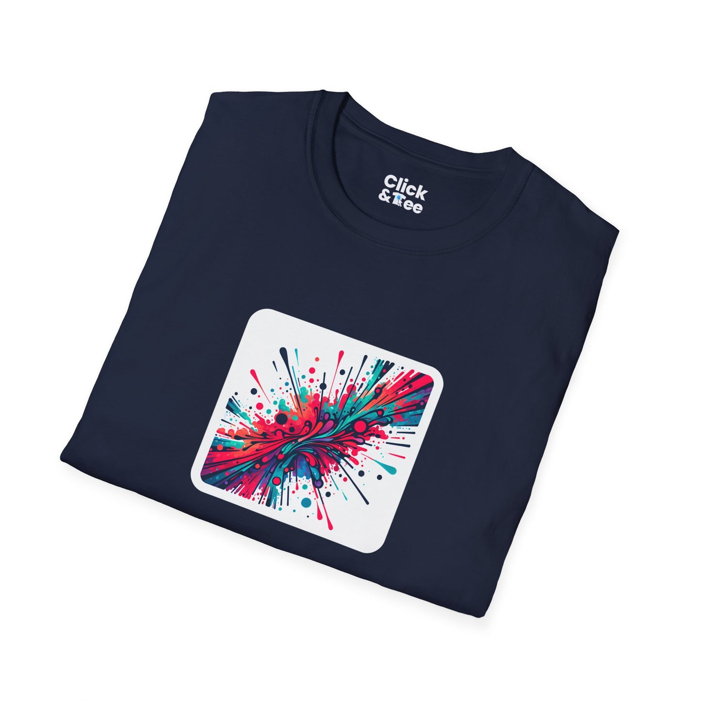 Color Splatter T-Shirt - Vibrant Abstract design Splattered - Color Splatter Style T-Shirt